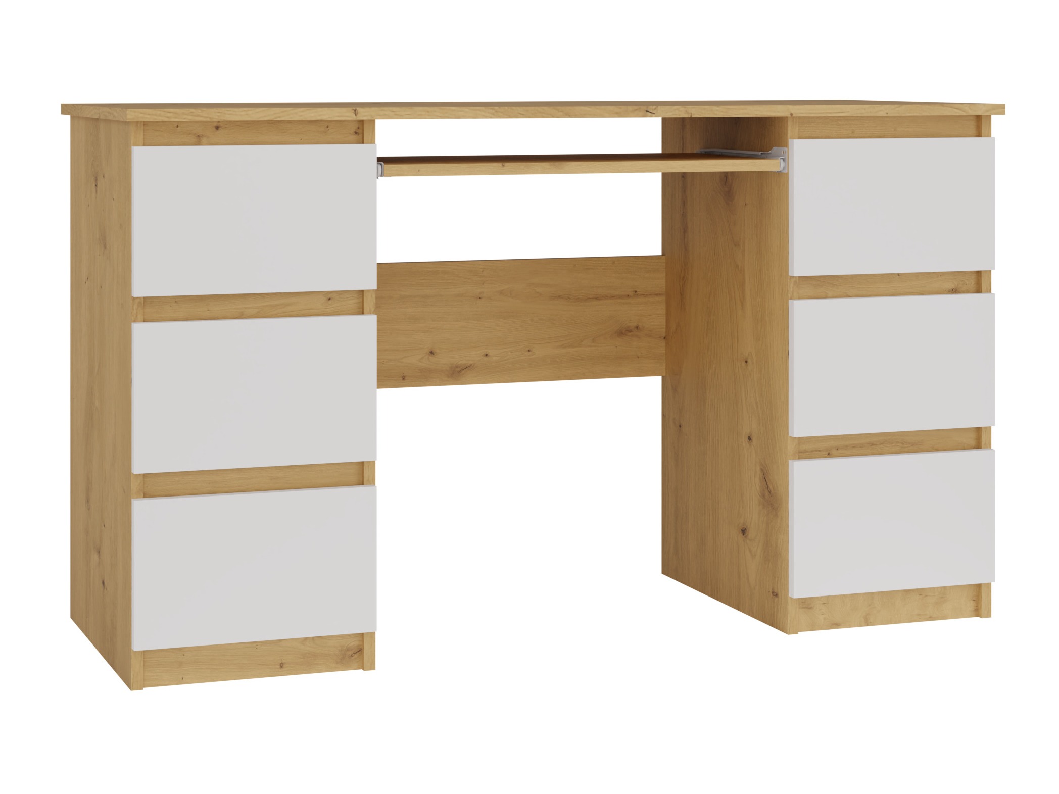 Íróasztal Mandeville 178 (Artisan tölgy + Fehér)