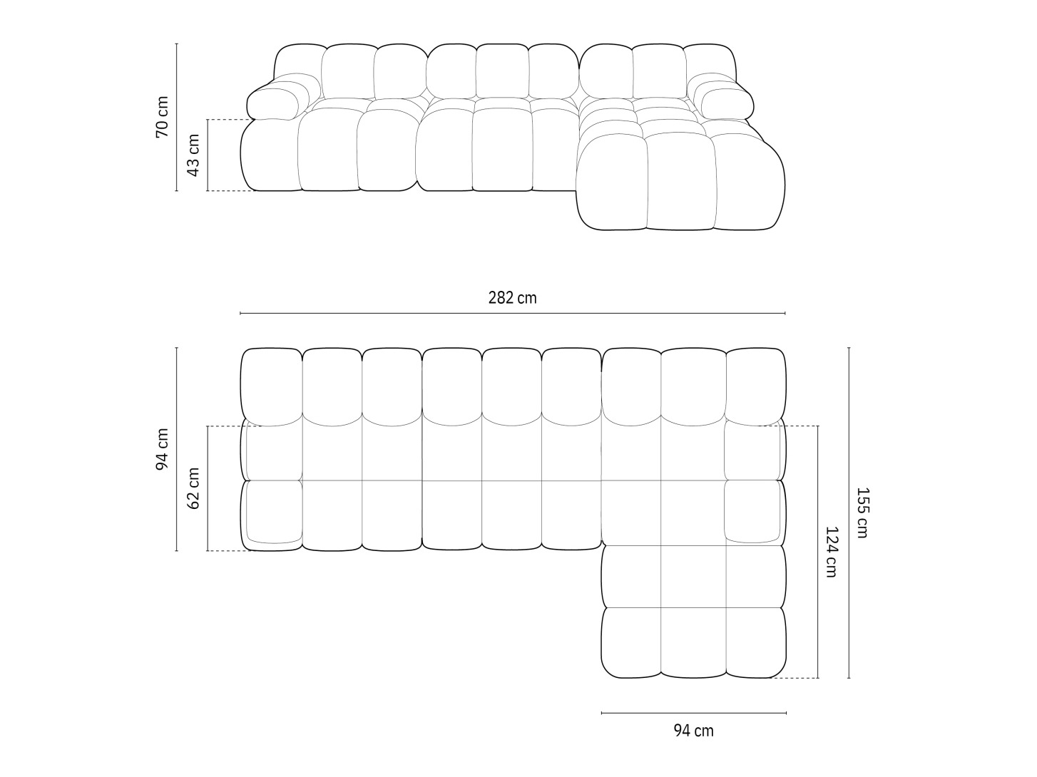 Moduláris sarokkanapé Caltenu 108 (Riviera 26)