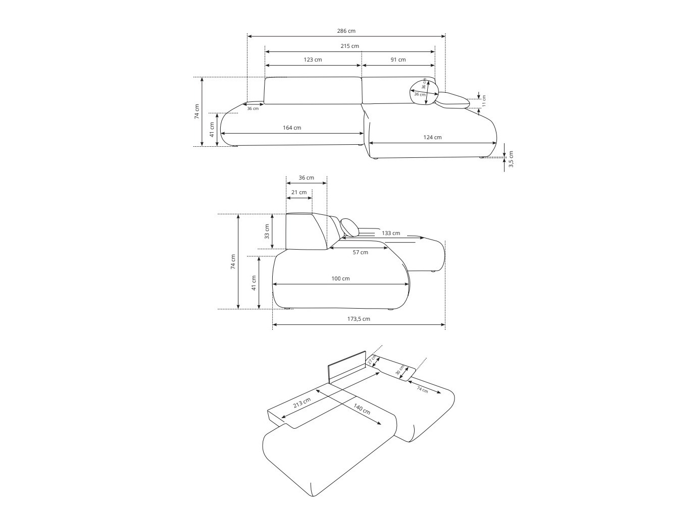 Sarokkanapé Kingston 183 (Vinci 88)