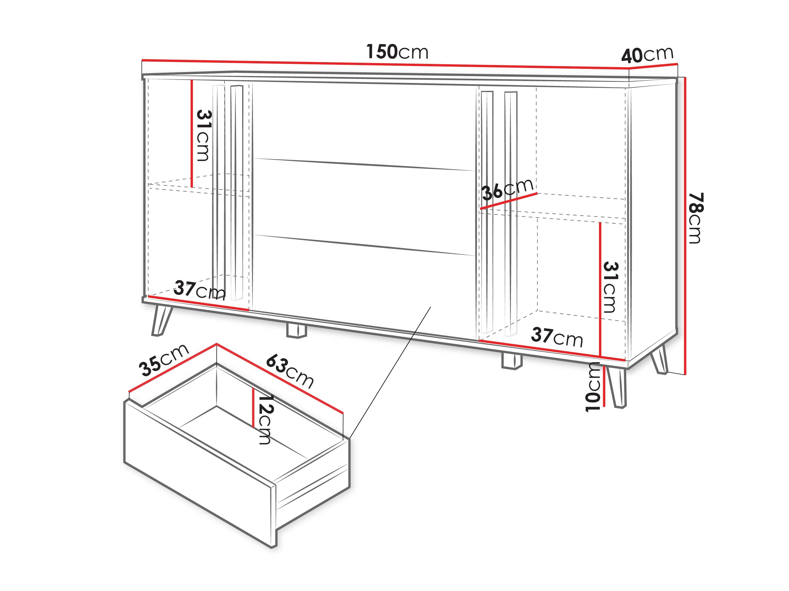 Komód Temora 100 (Congo)