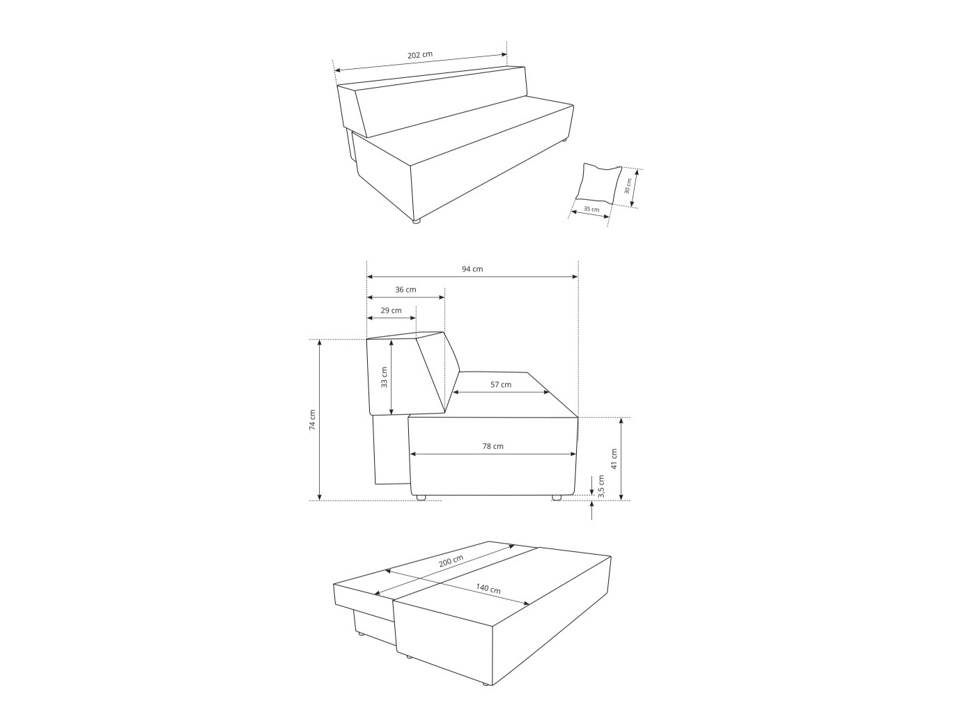Kanapéágy Kingston 185 (Tilia 01)