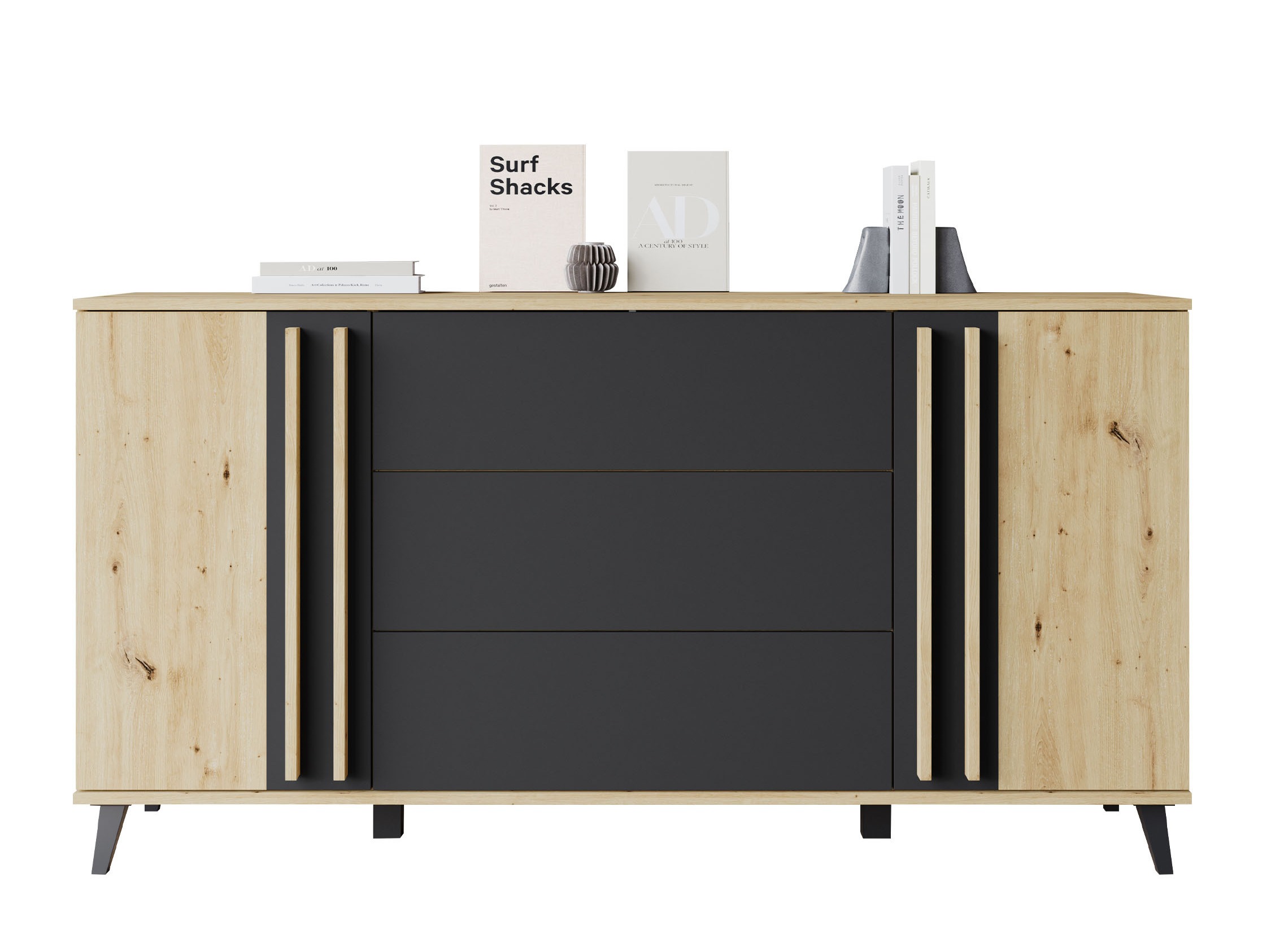 Komód Temora 100 (Artisan tölgy + Grafit)
