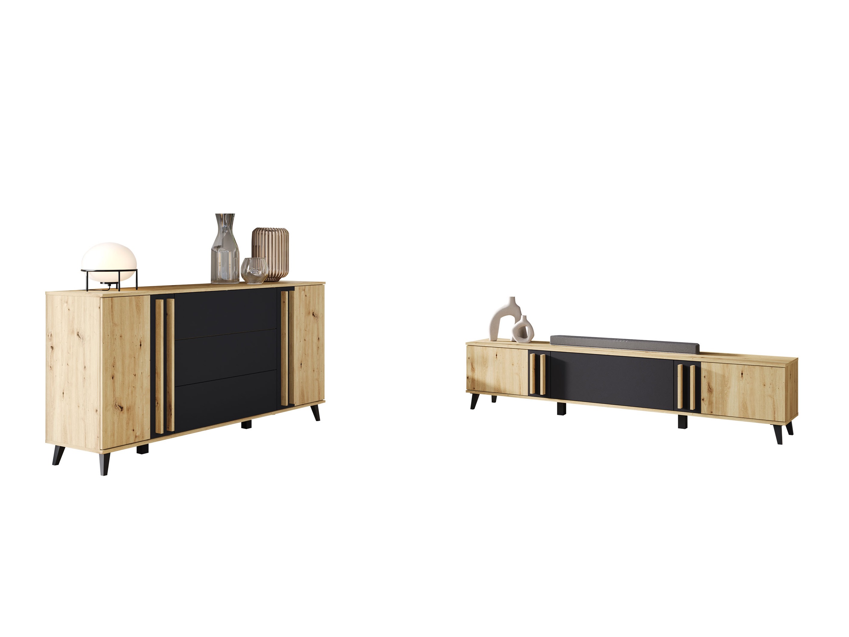 Nappali szett Facetor III (Artisan tölgy + Grafit)