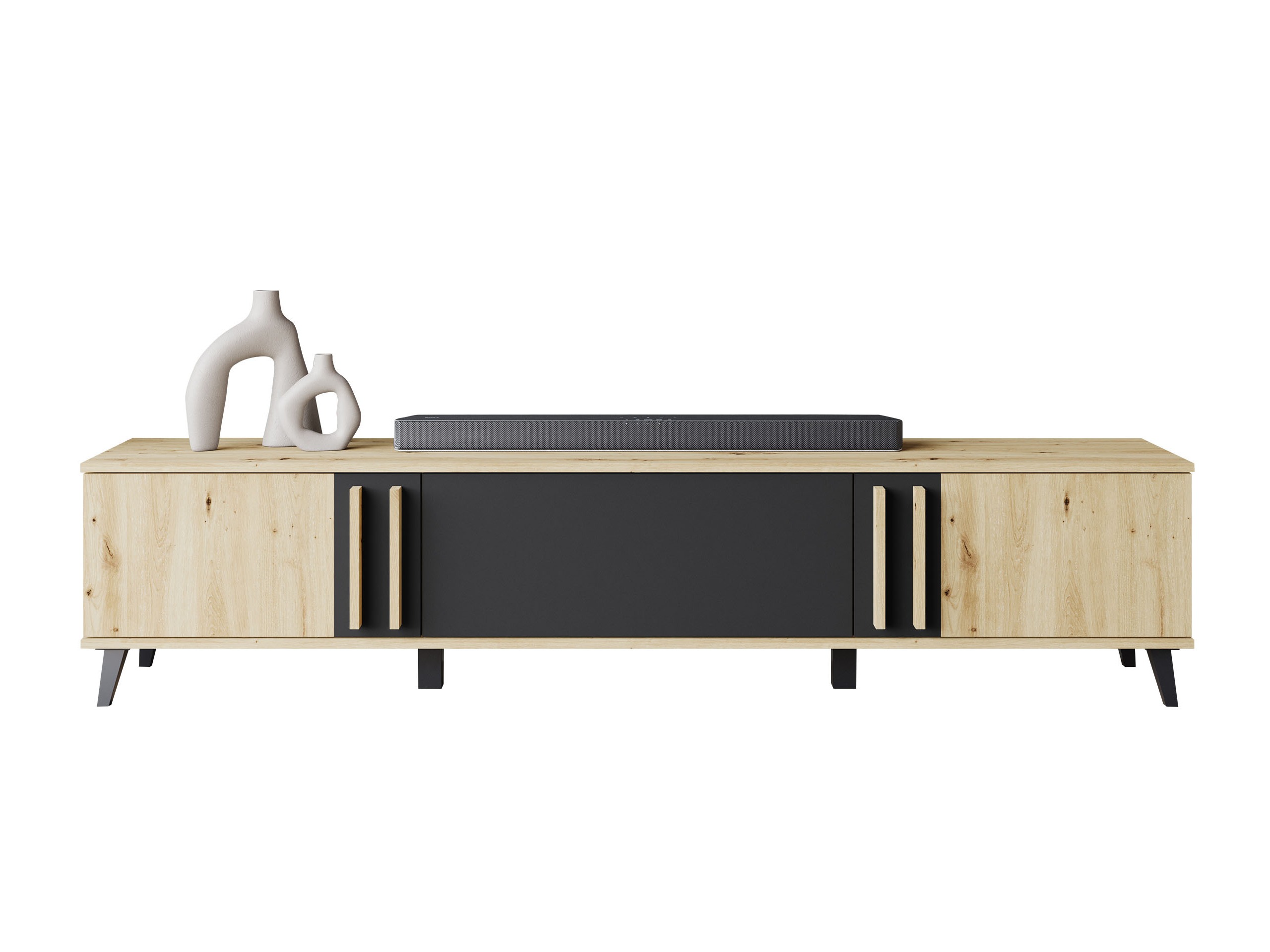 TV-állvány Facetor (Artisan tölgy + Grafit)