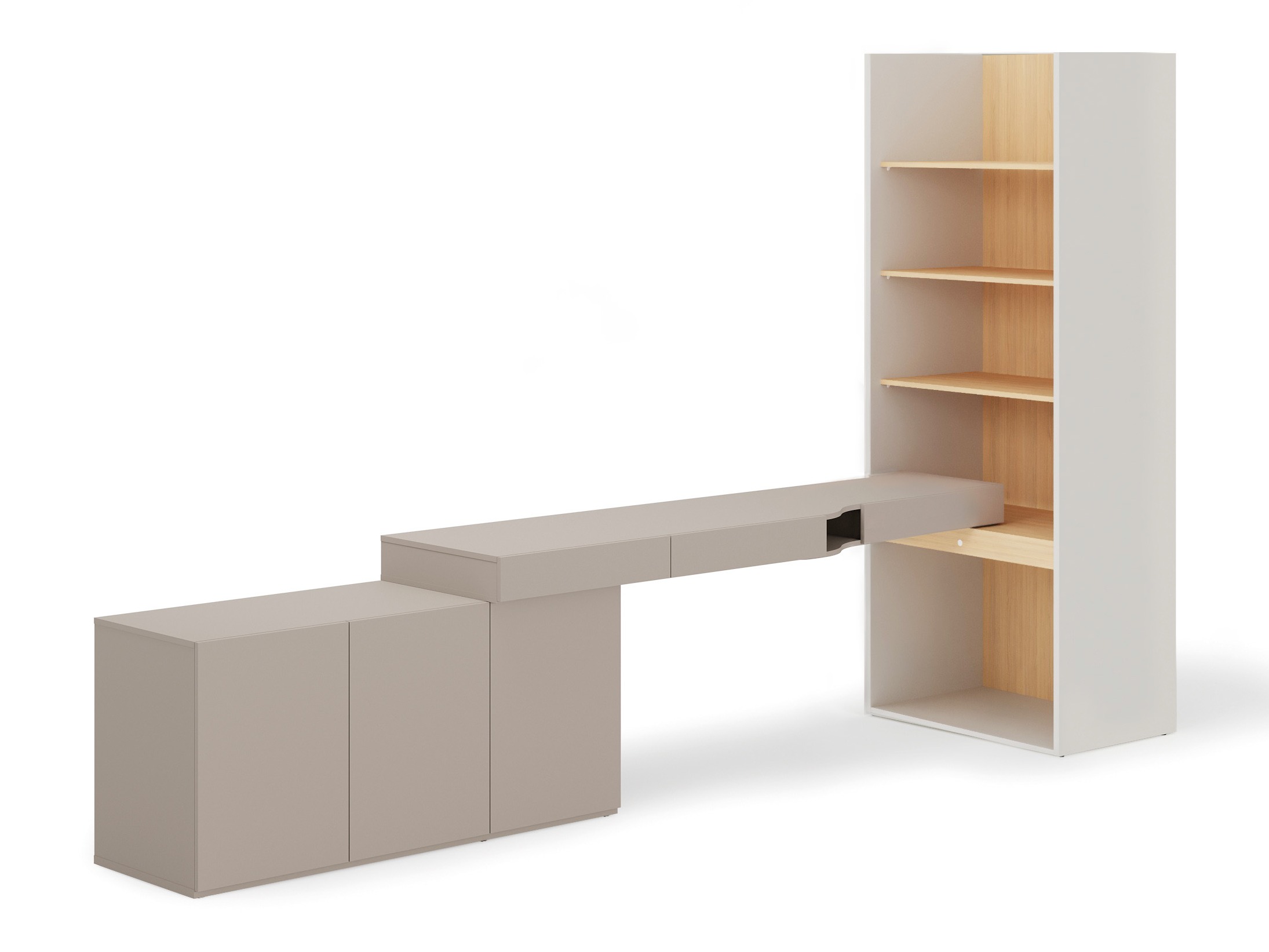 Otthoni iroda készlet Evareve 118 (Szürke + Tölgy)