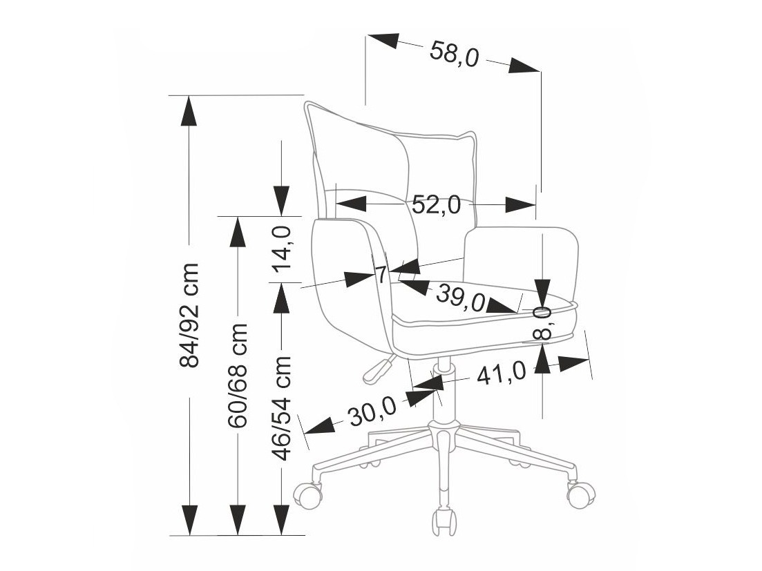Irodai szék Houston 2005 (Világosszürke + Fehér)
