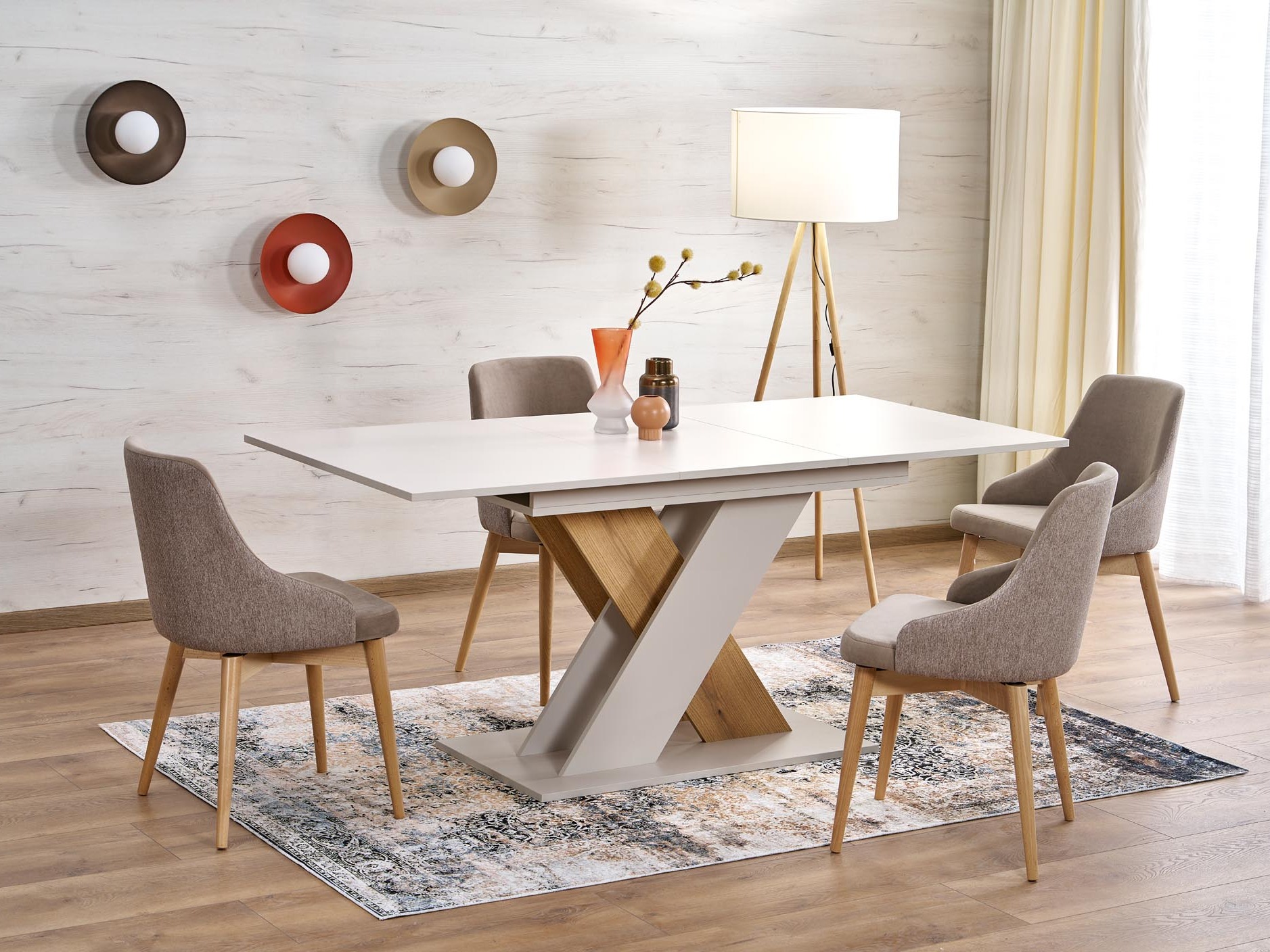 Asztal Houston 1724 (Krém tölgy + Kasmír)