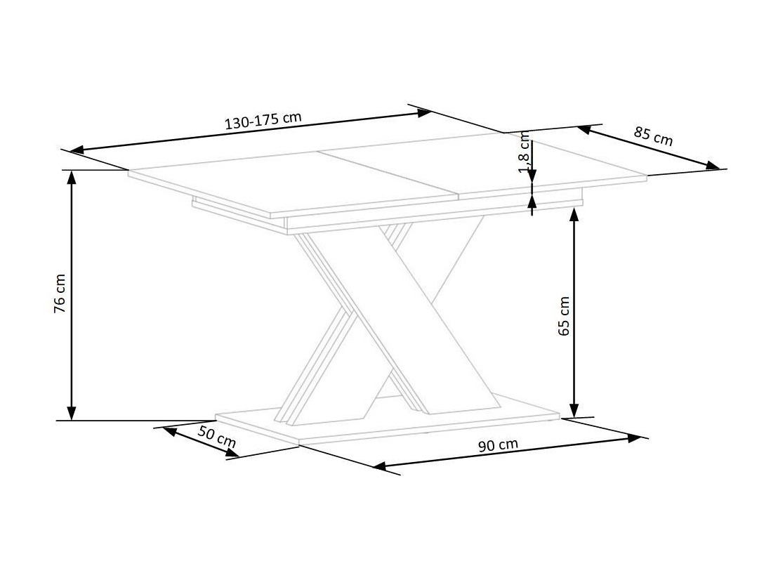 Asztal Houston 1724 (Krém tölgy + Kasmír)