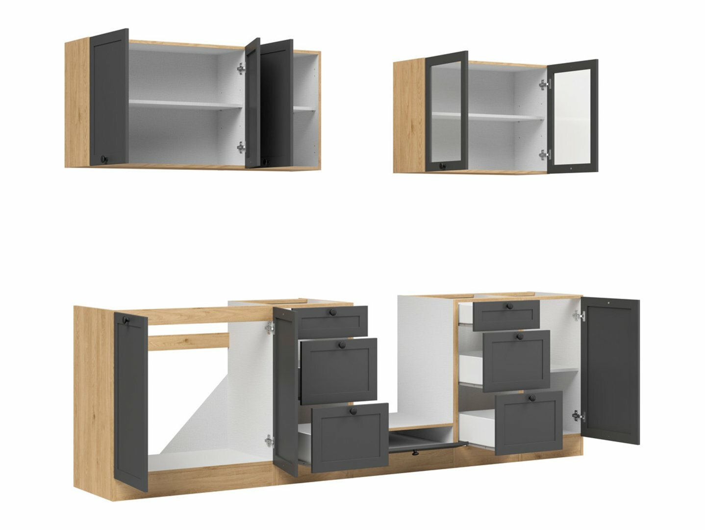 Moduláris konyha szett Classic Grey Oak 118