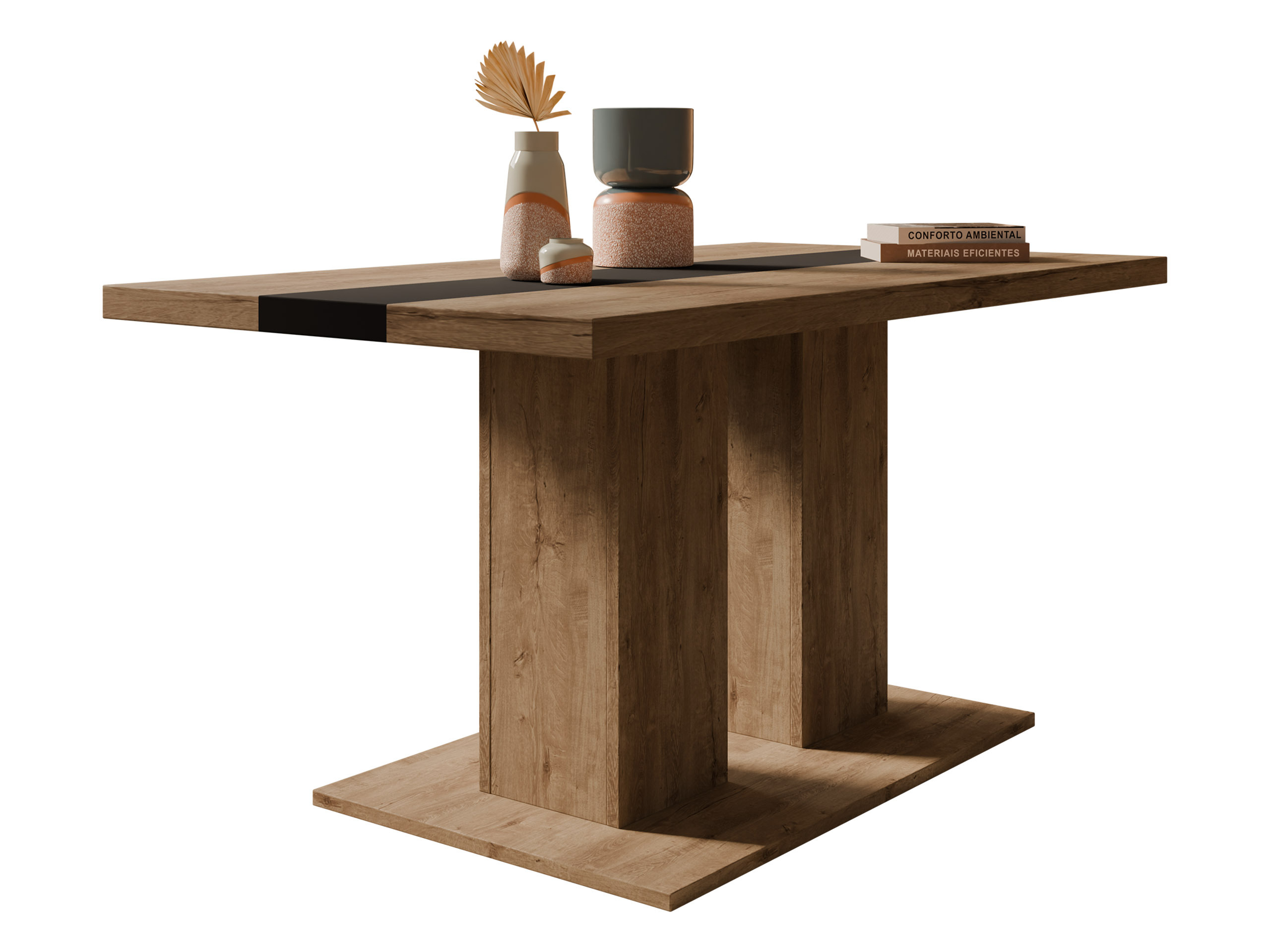 Dohányzóasztal Tucson 147 (Lefkas tölgy + Fekete)