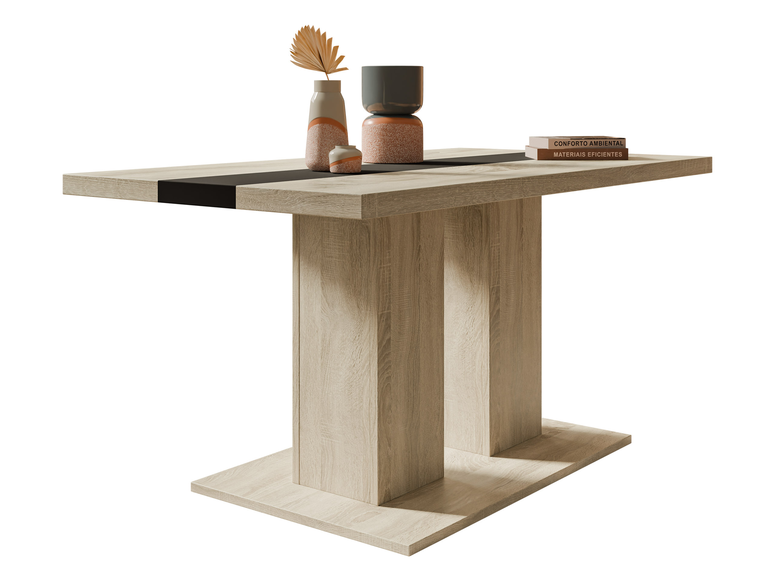 Dohányzóasztal Tucson 147 (Sonoma tölgy + Fekete)