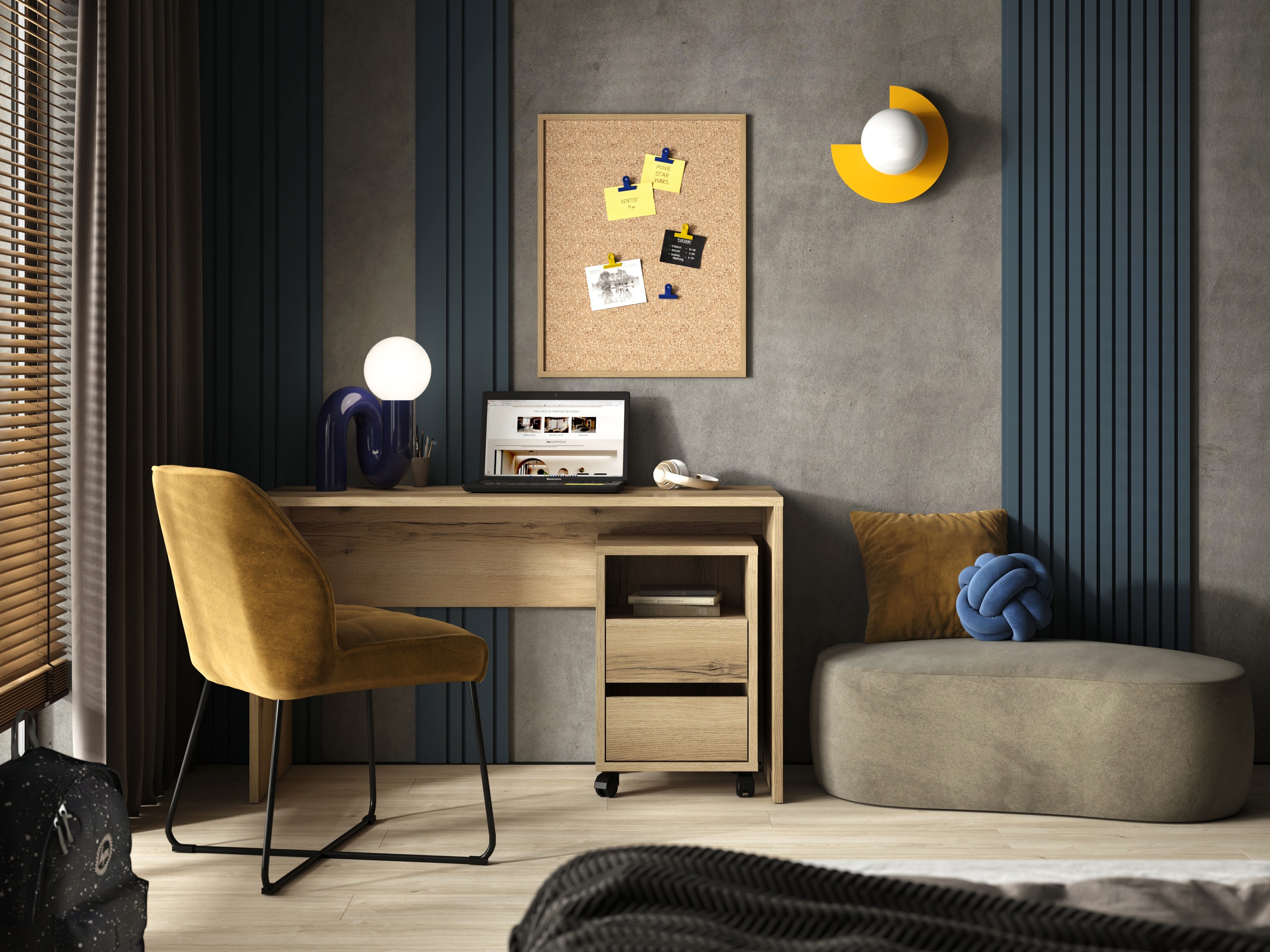 Íróasztal Austin 345 (Világos tölgy)