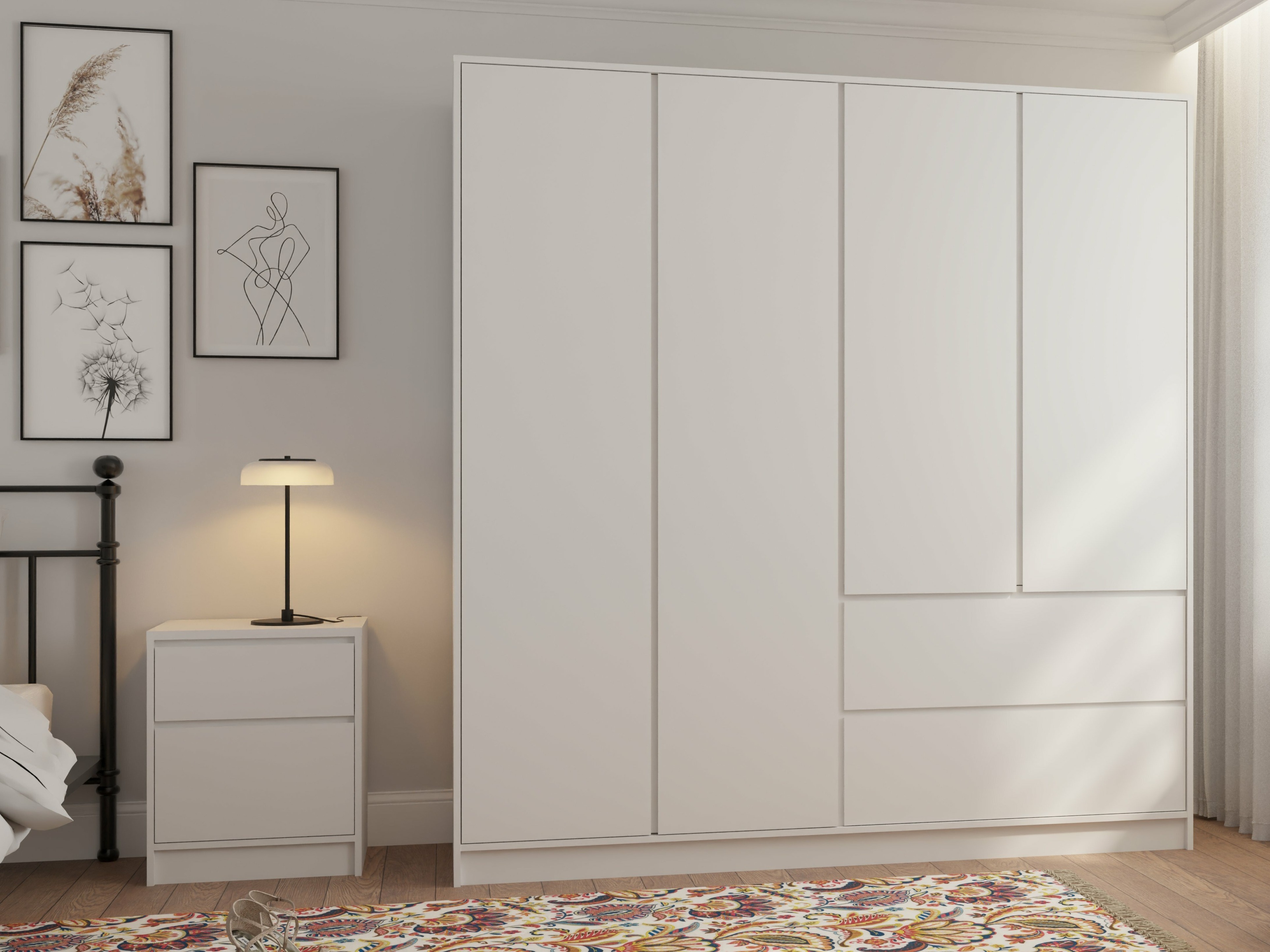 Éjjeliszekrény Mervese 100 (Fehér)