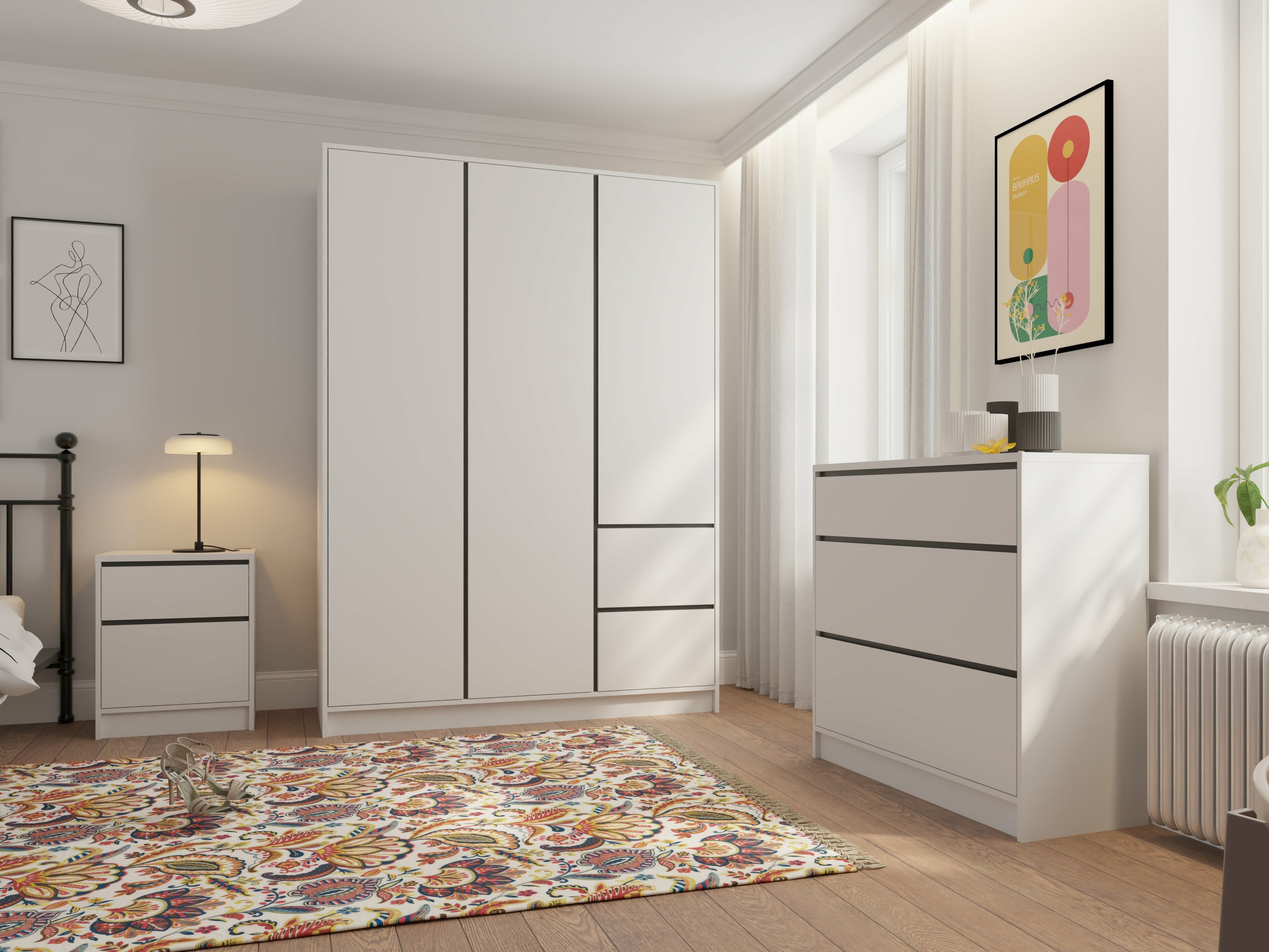 Éjjeliszekrény Mervese 100 (Fehér)