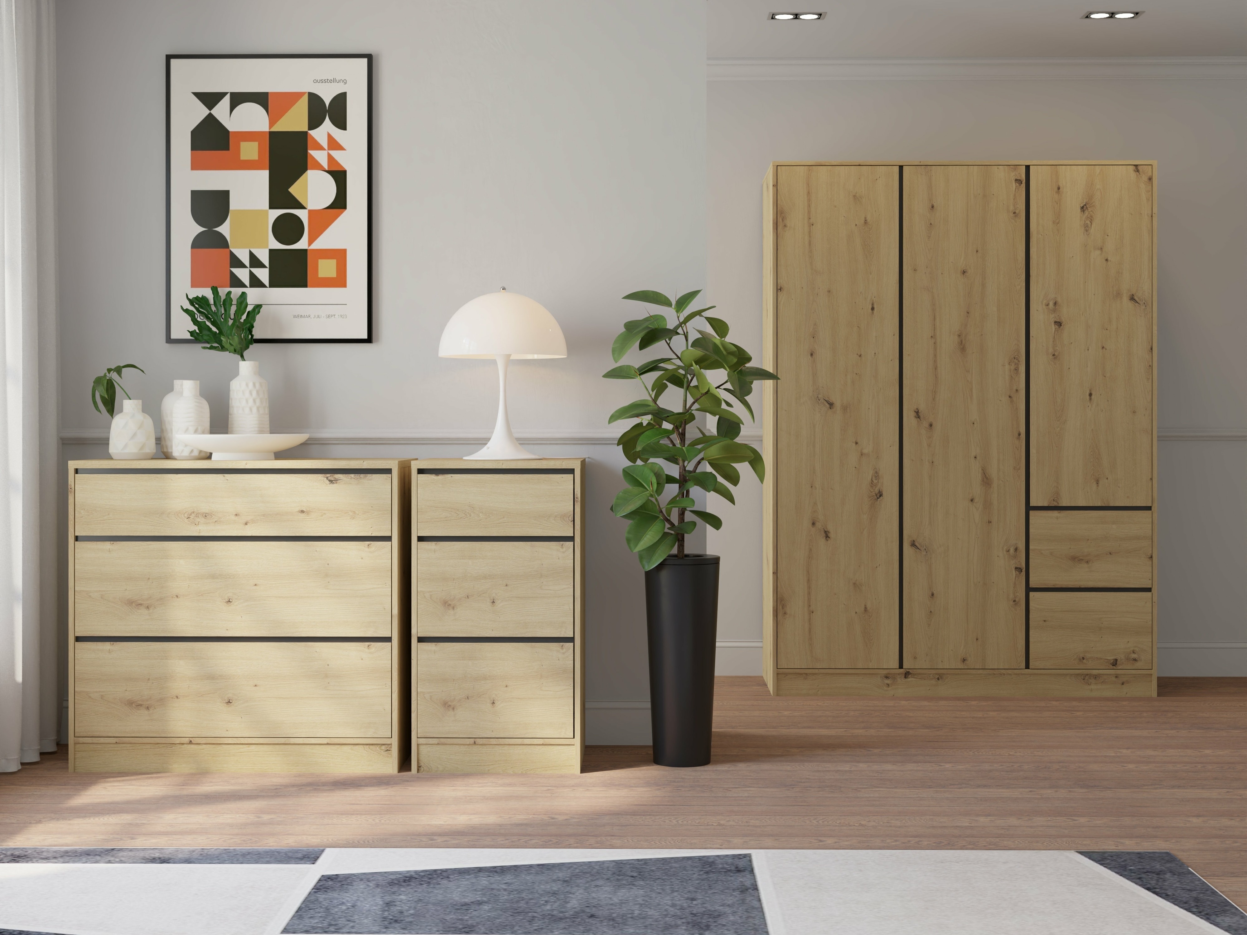 Gardróbszekrény Mervese 103 (Artisan tölgy)