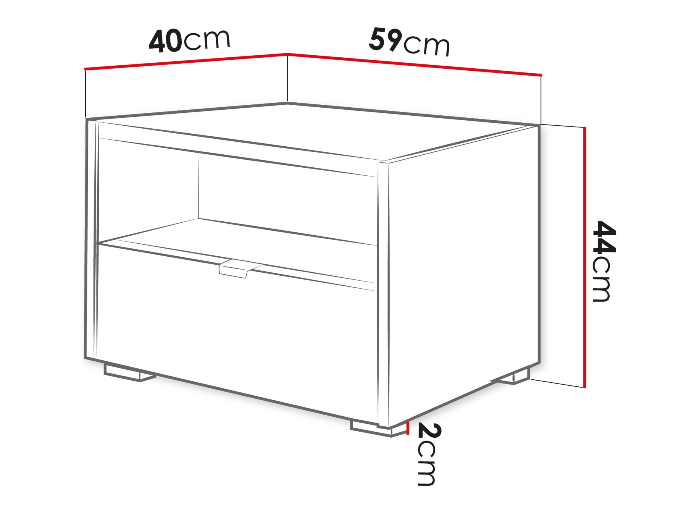 Éjjeliszekrény Comfivo Ordo