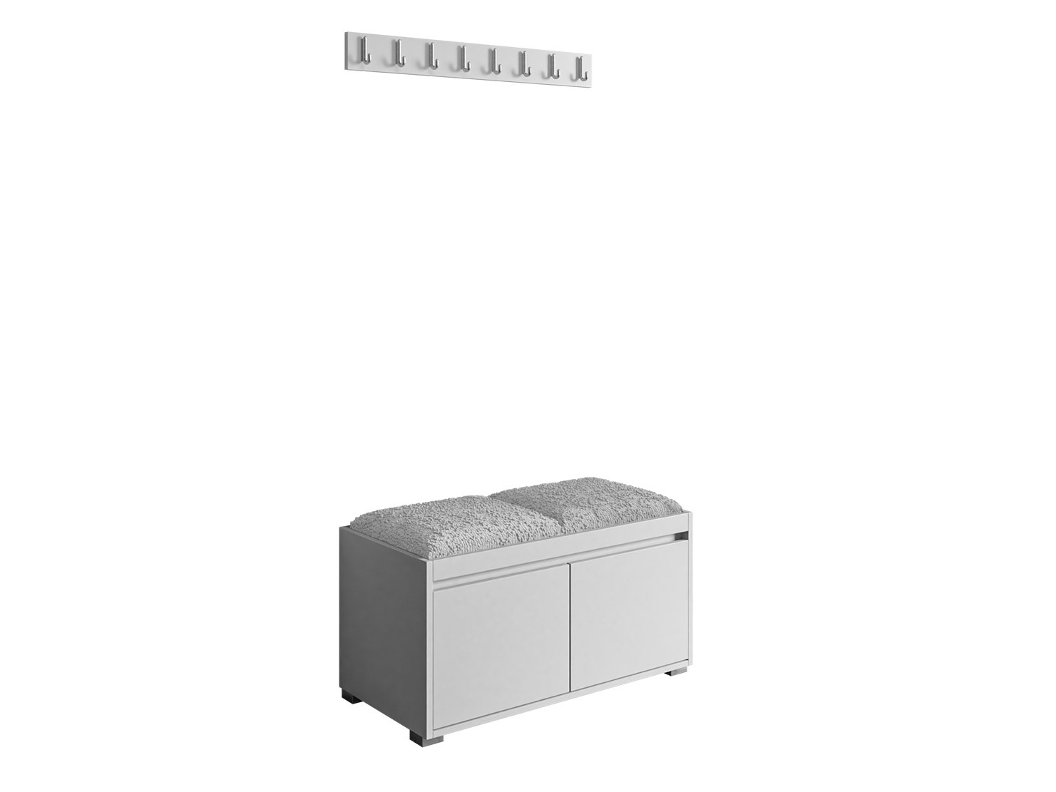 Előszoba garnitúra Comfivo Pinus I (Fehér + Abriamo 06)