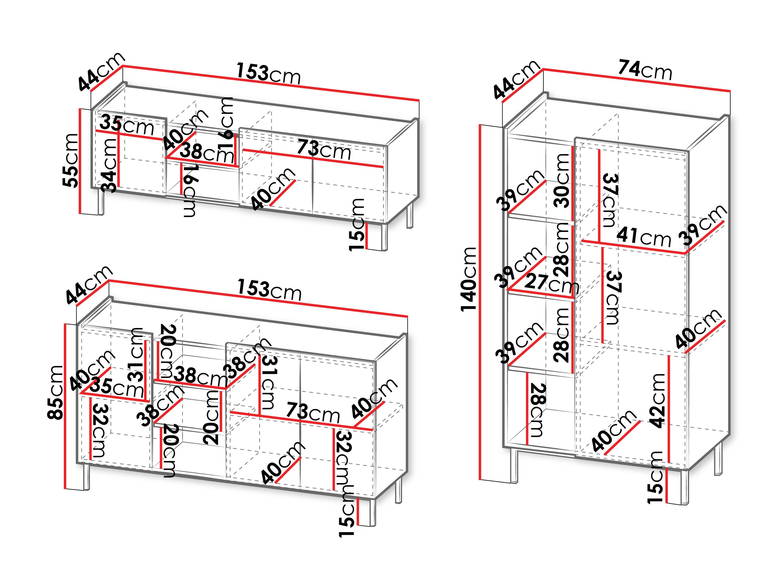 Nappali szett Veldome 103 (Fekete + Világosbarna)