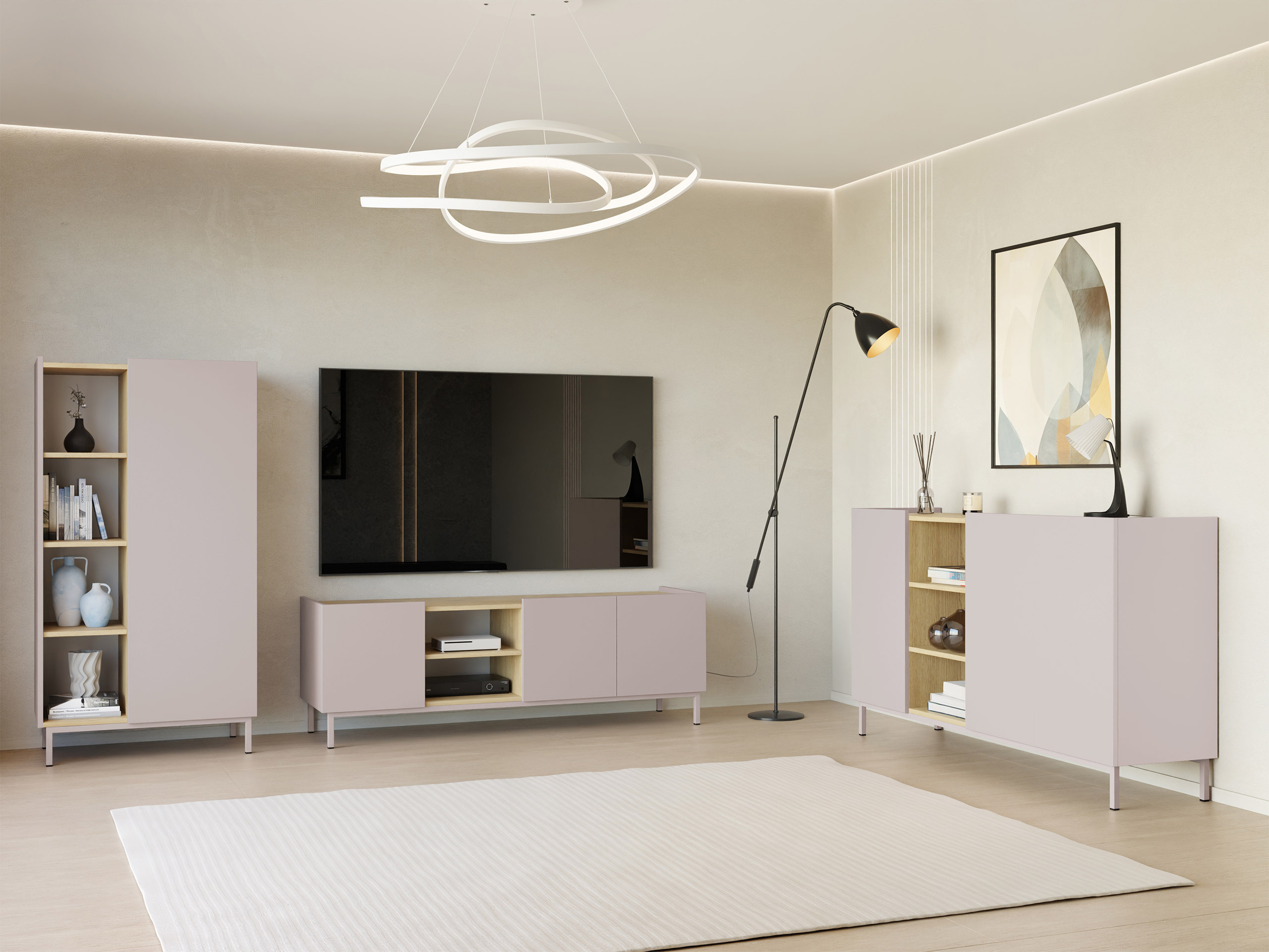 TV-állvány Veldome 102 (Kasmír + Tölgy)