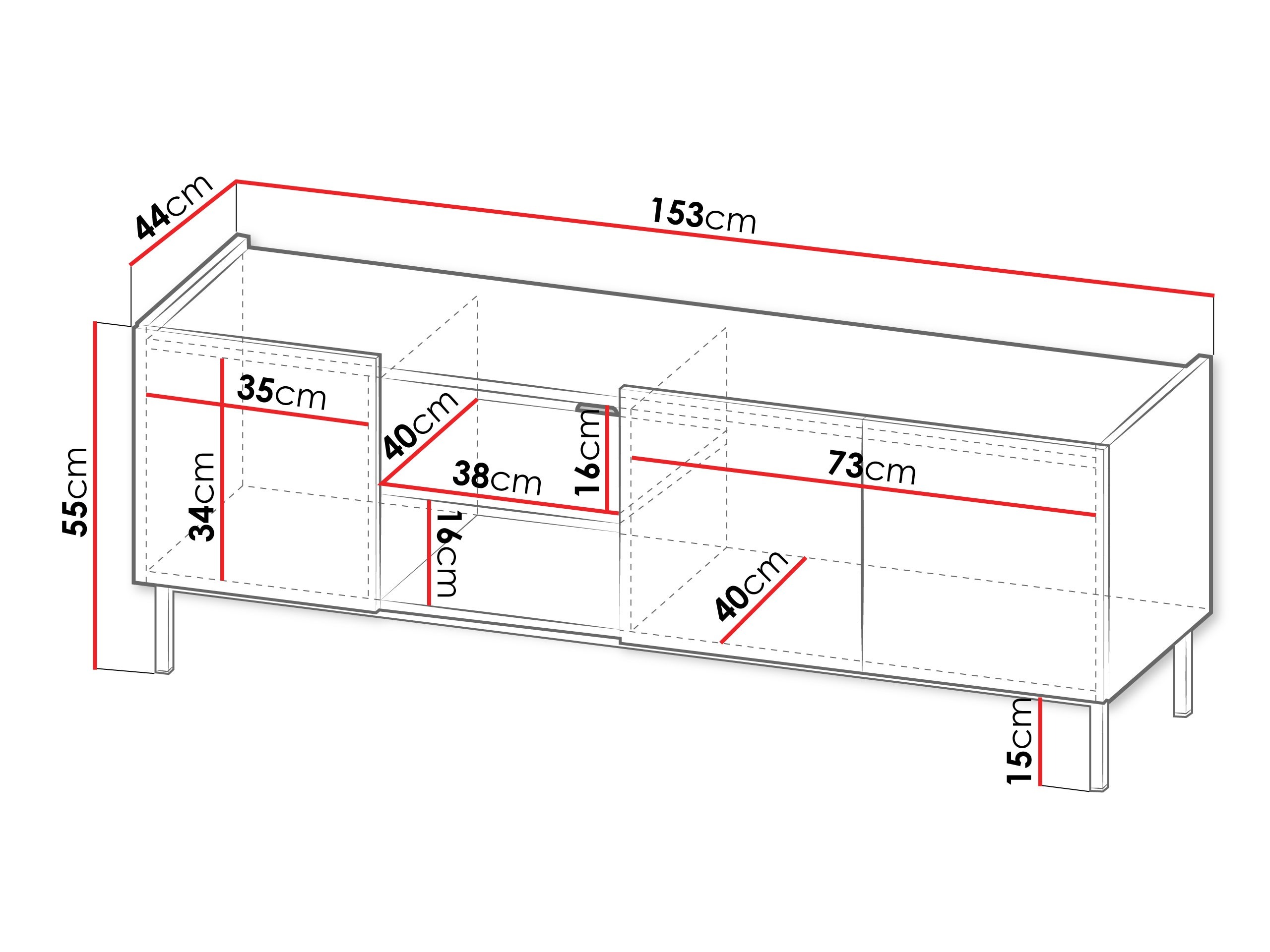 TV-állvány Veldome 102 (Kasmír + Tölgy)
