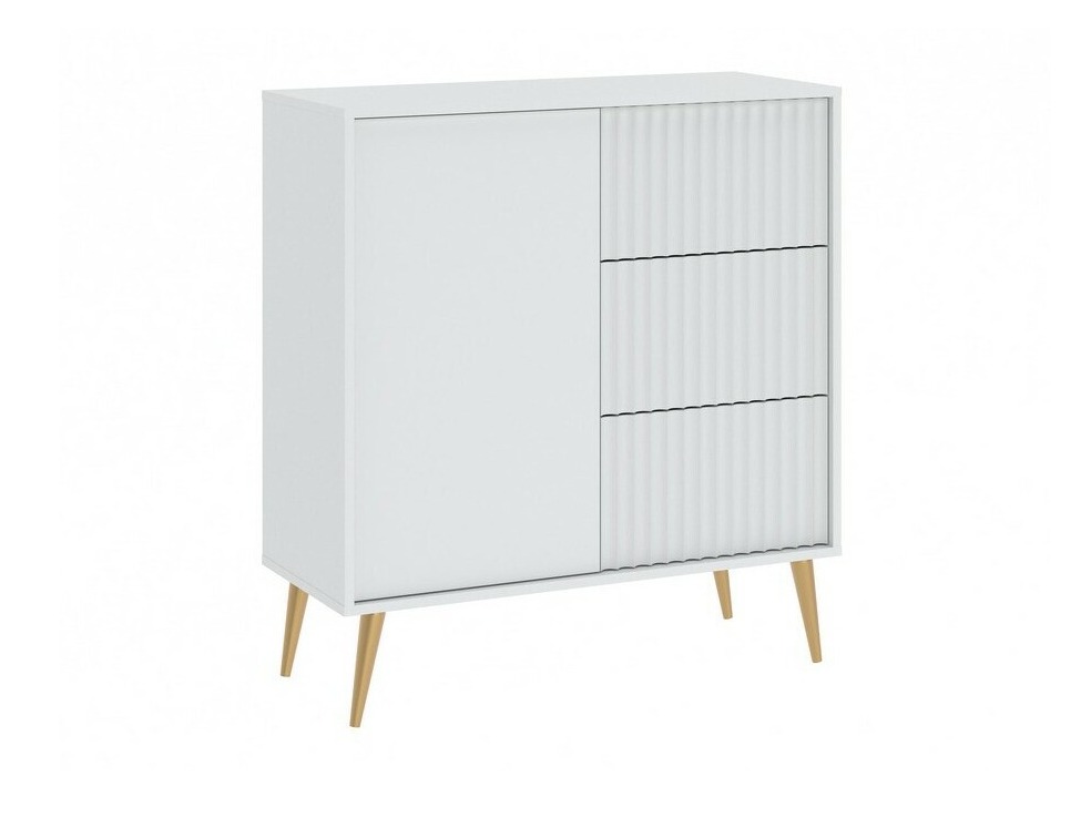 Komód Cirferi 100 (Fehér + Aranysárga)