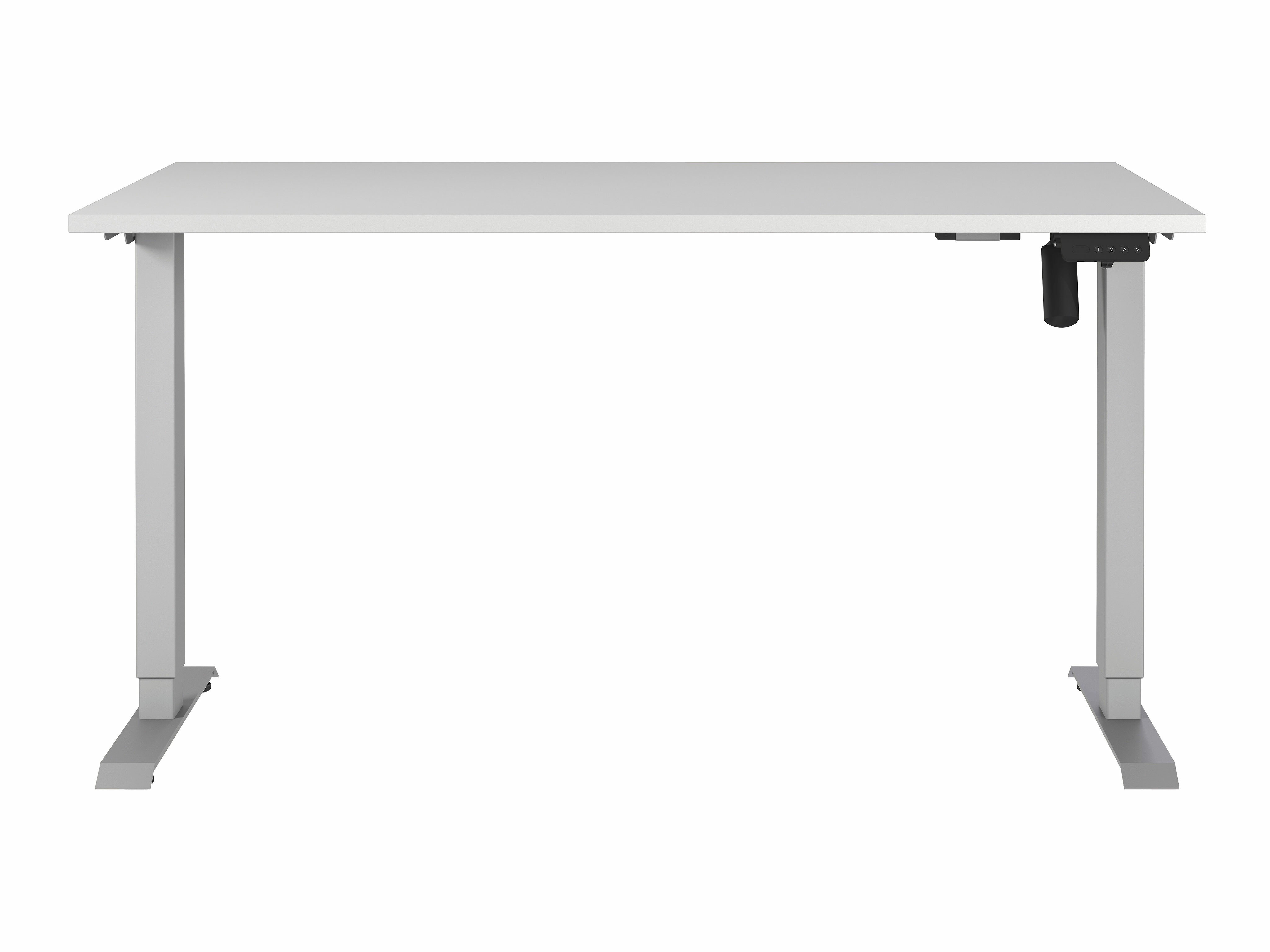Állítható magasságú íróasztal Lartesi 116 (Világosszürke + Ezüst)