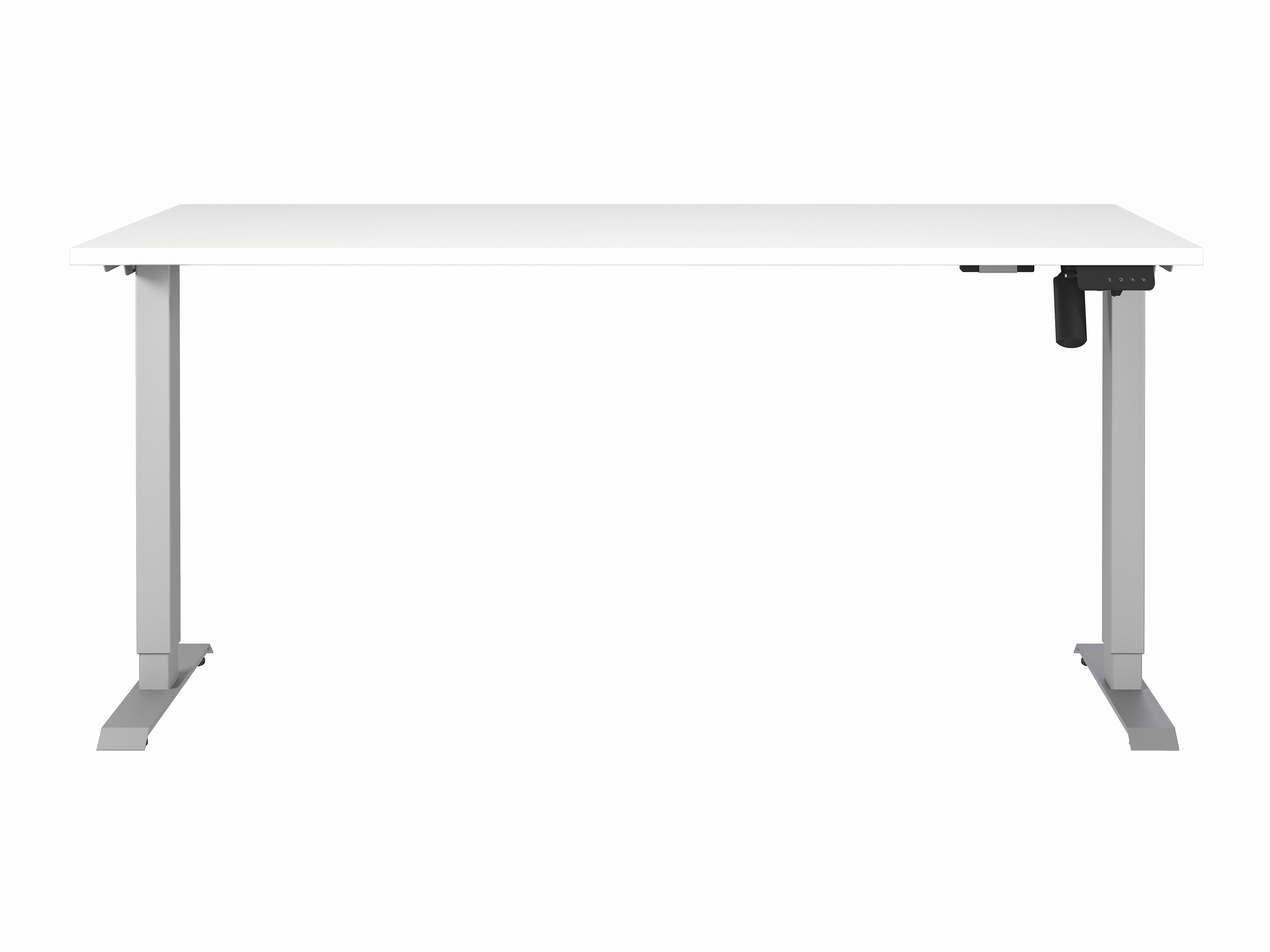 Állítható magasságú íróasztal Lartesi 117 (Fehér + Ezüst)