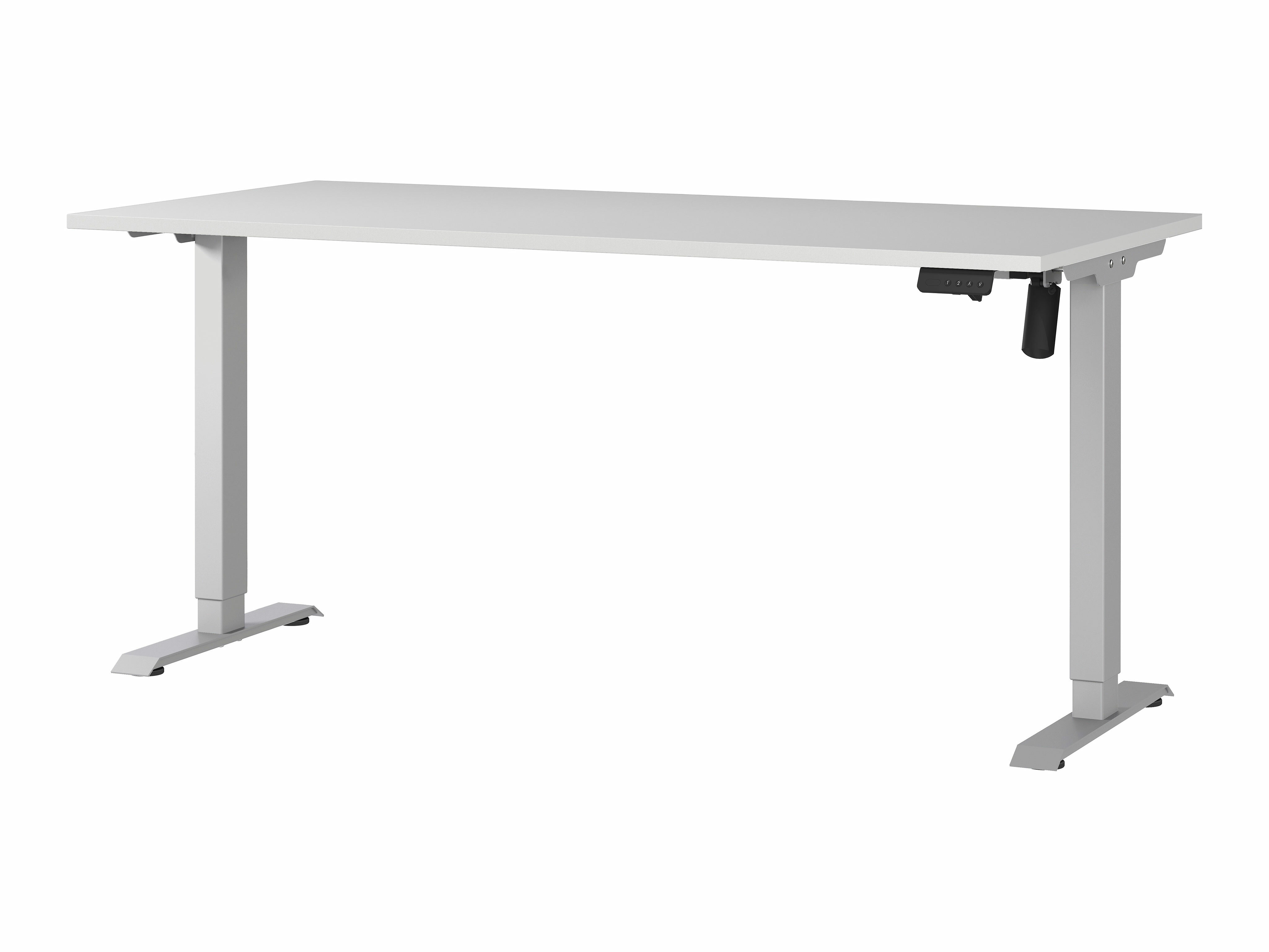 Állítható magasságú íróasztal Lartesi 117 (Világosszürke + Ezüst)