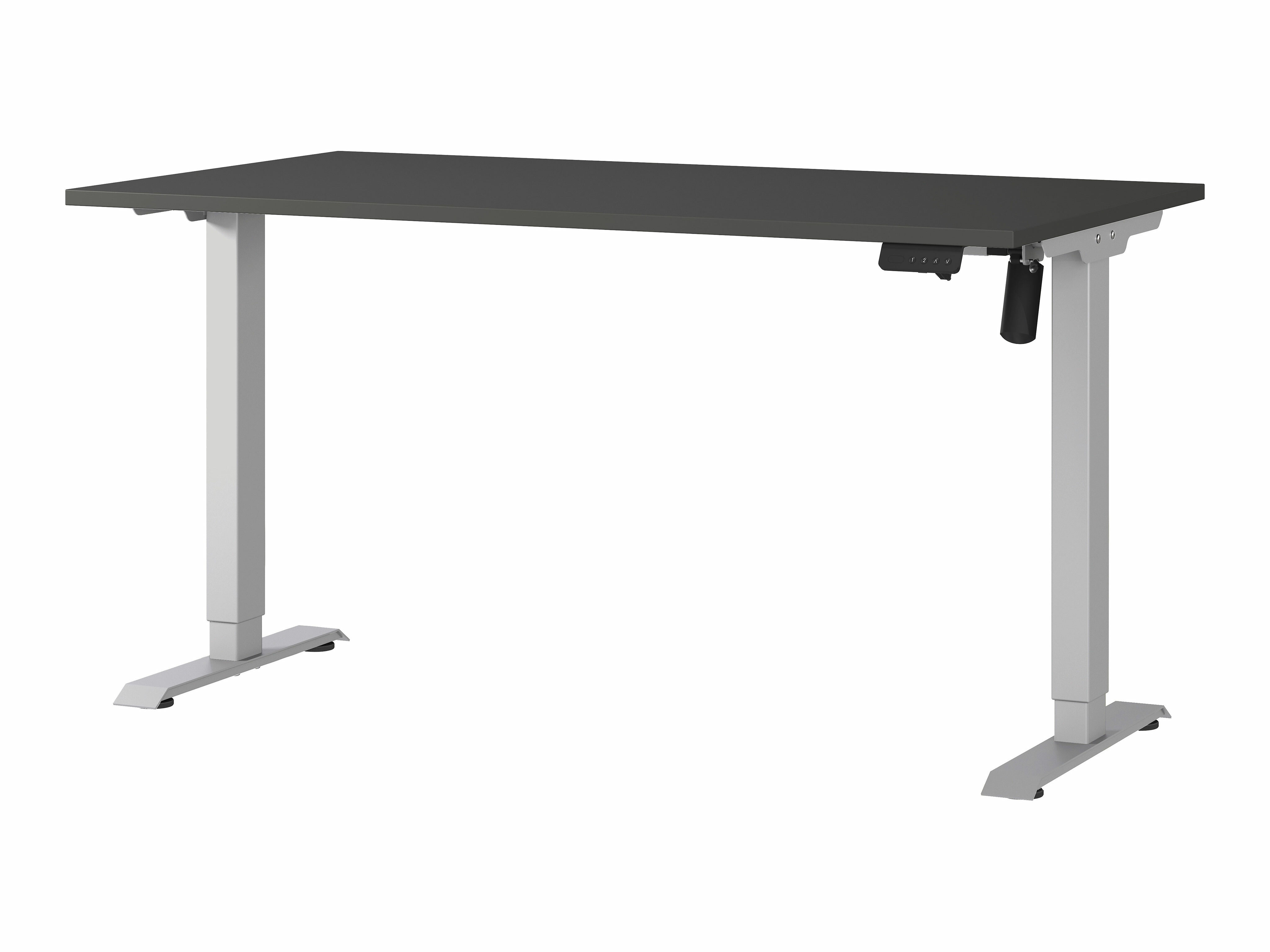 Állítható magasságú íróasztal Lartesi 116 (Grafit + Ezüst)