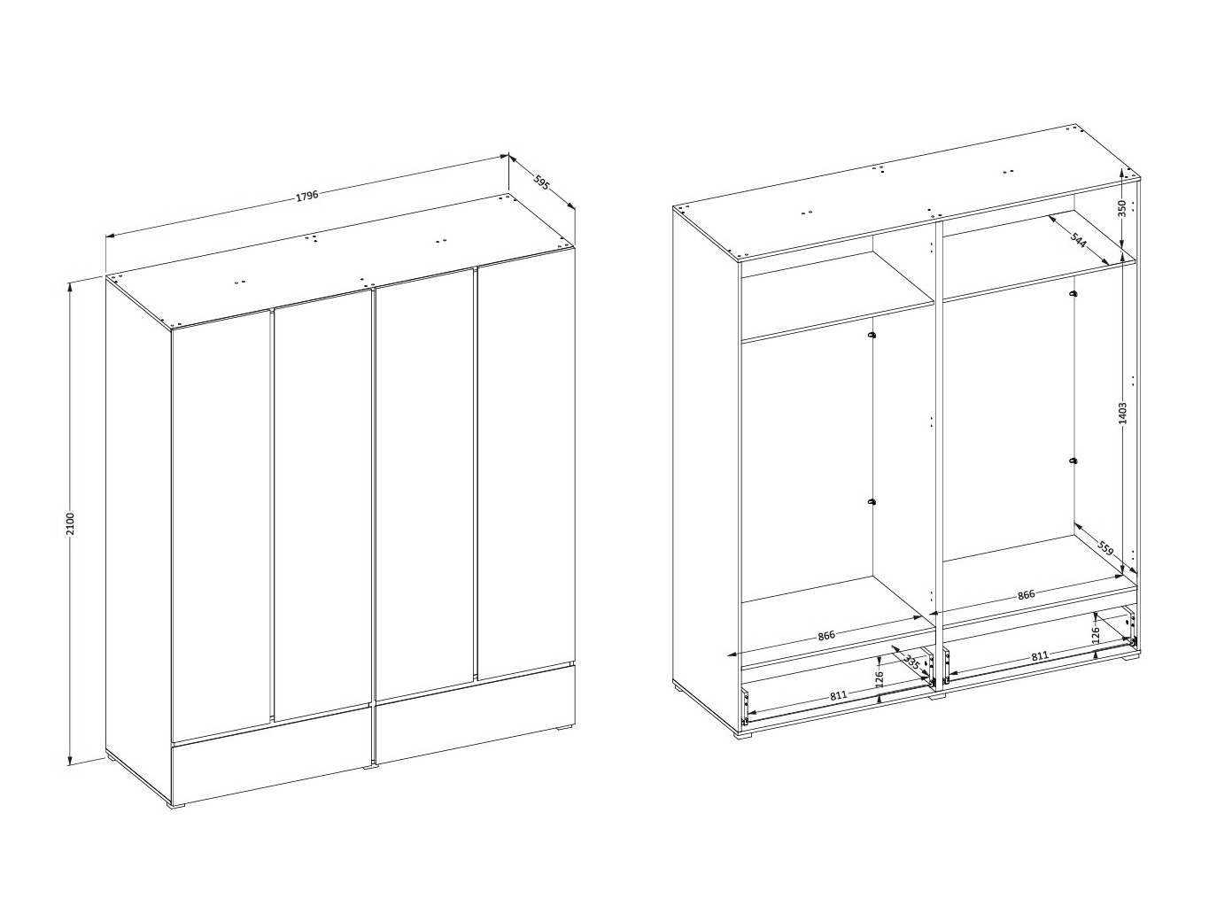 Gardróbszekrény Alfere 119 (Zöld)