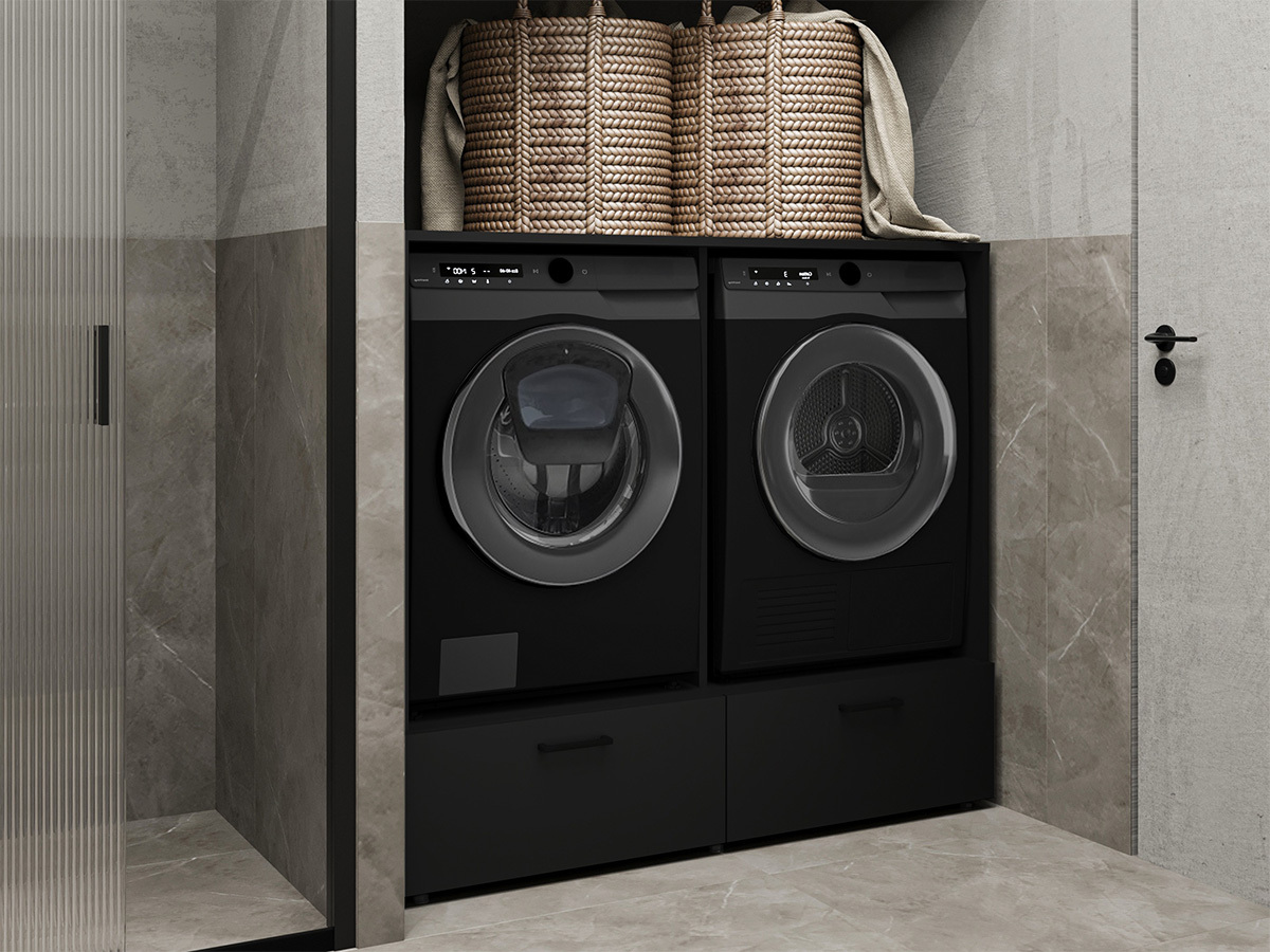 Fürdőszoba polc Austin 368 (Fekete)