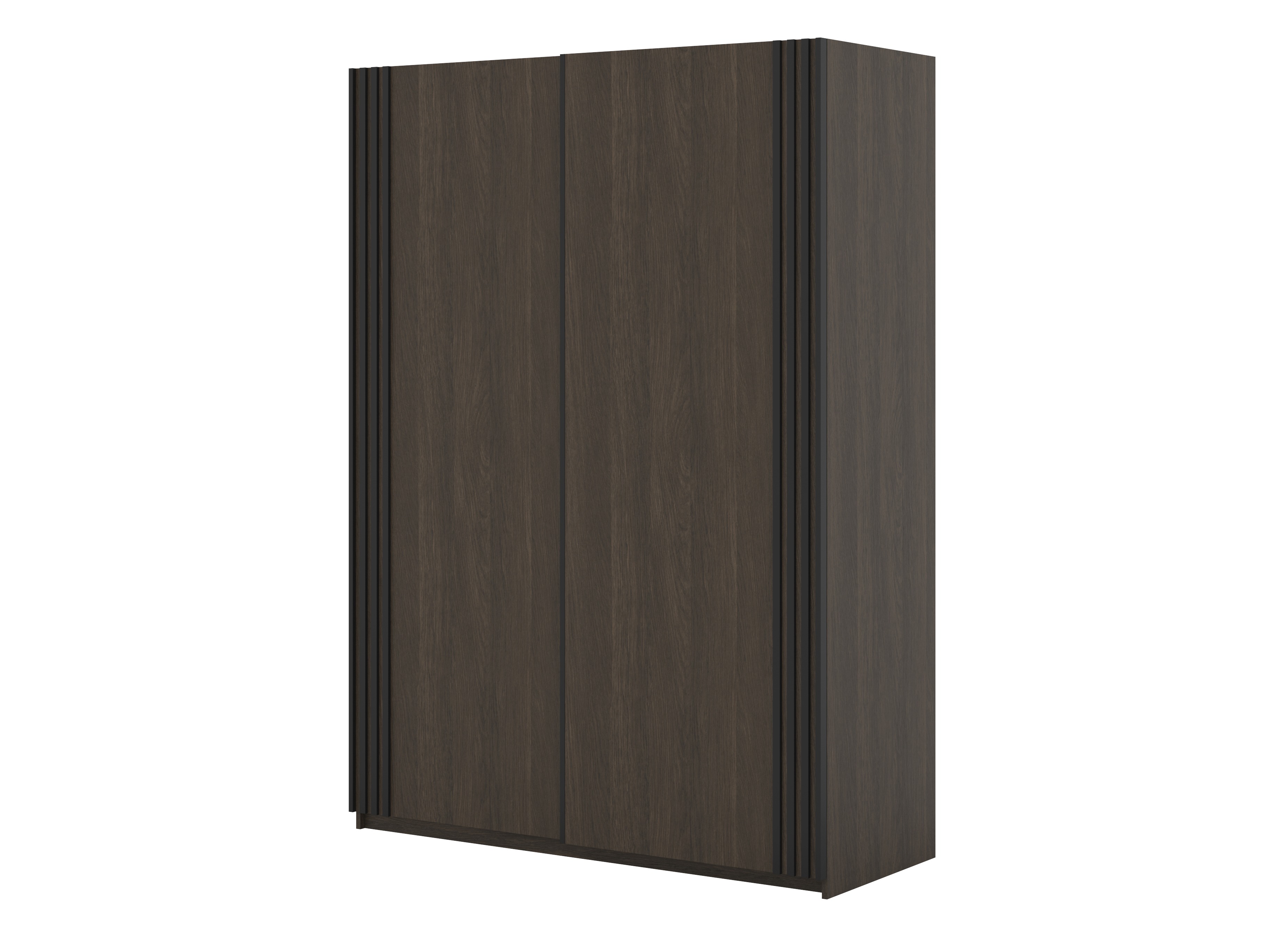 Gardróbszekrény Austin 371 (Sötét tölgy + Fekete)