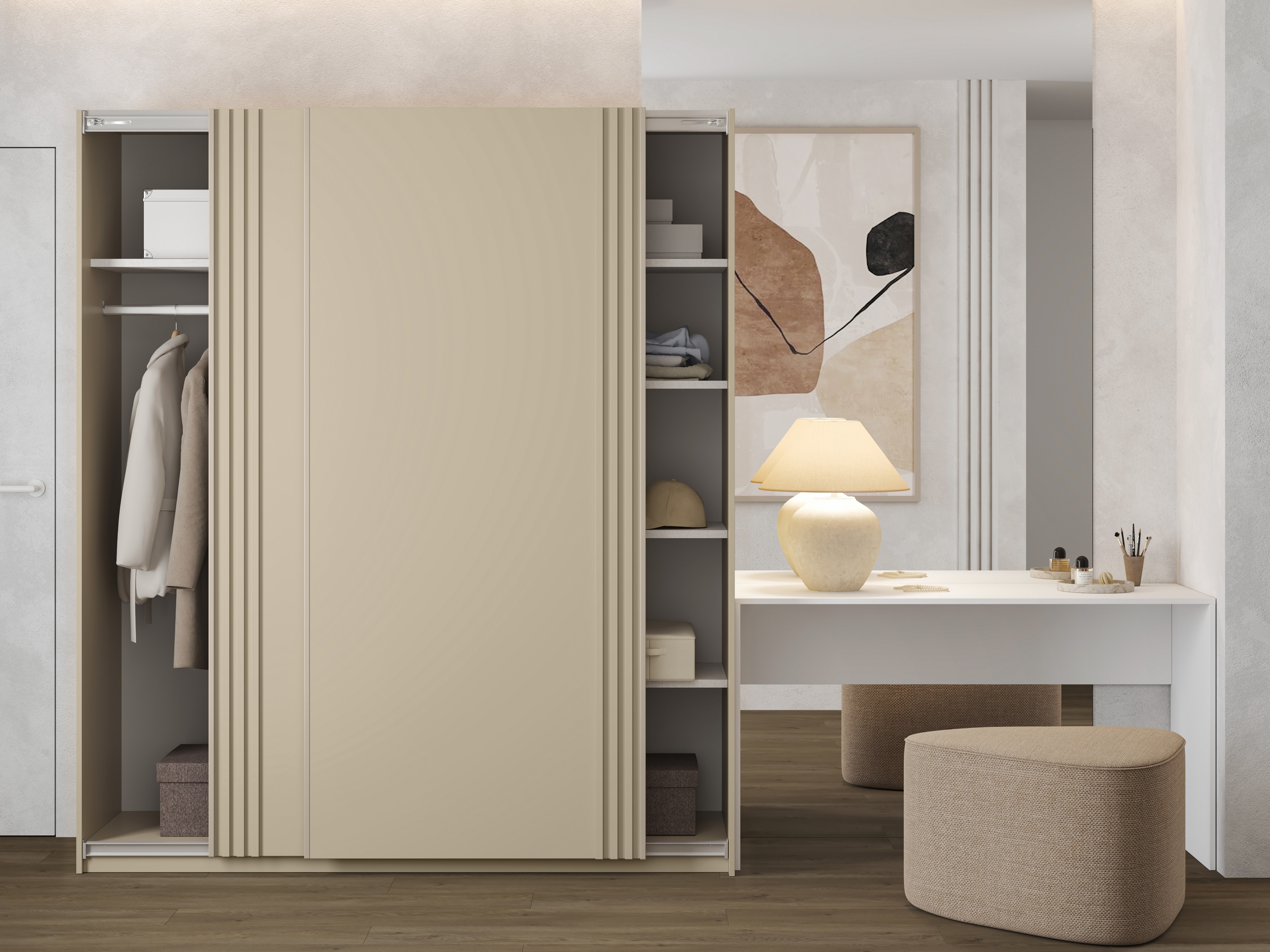 Gardróbszekrény Austin 372 (Bézs)