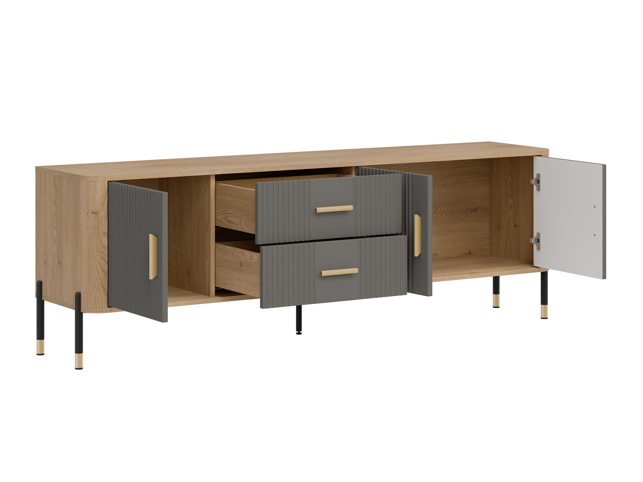 TV-állvány Flosora 105 (Szürke)