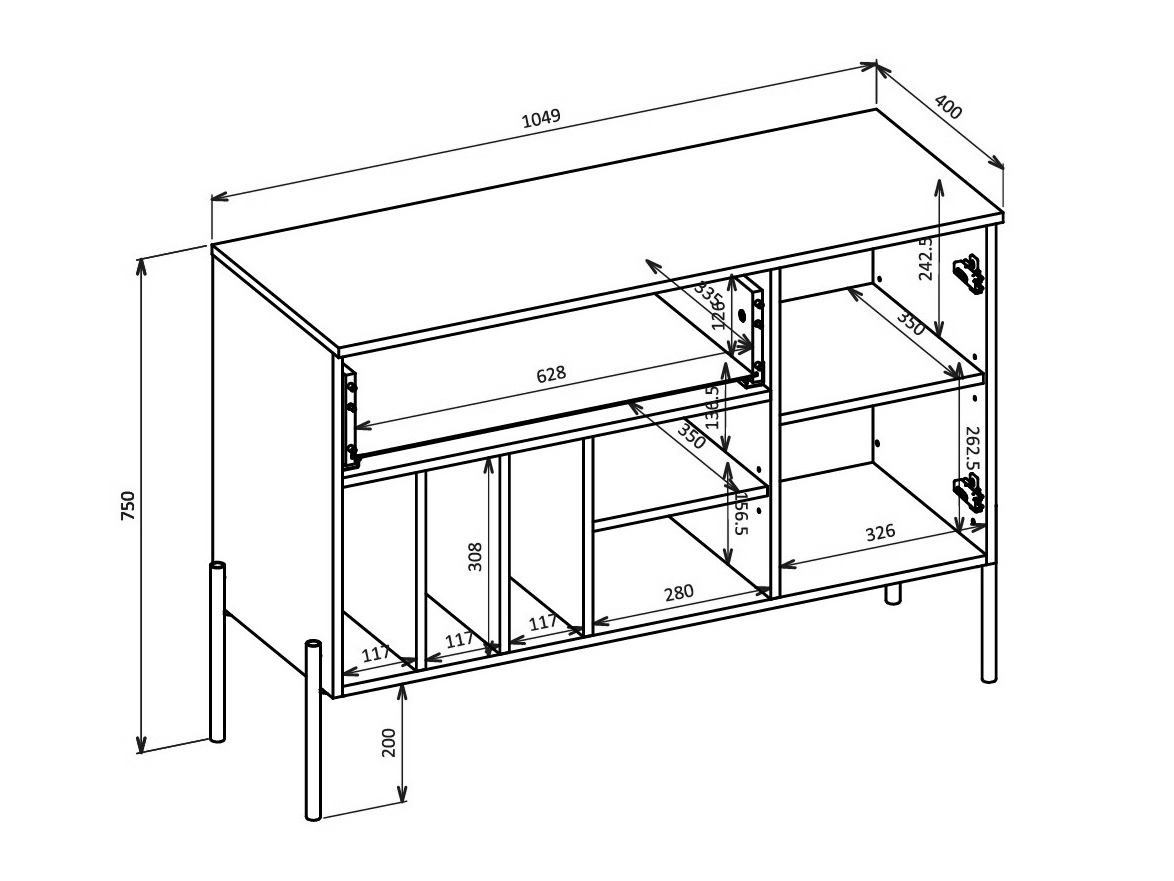Komód Levtenu 112 (Tölgy)