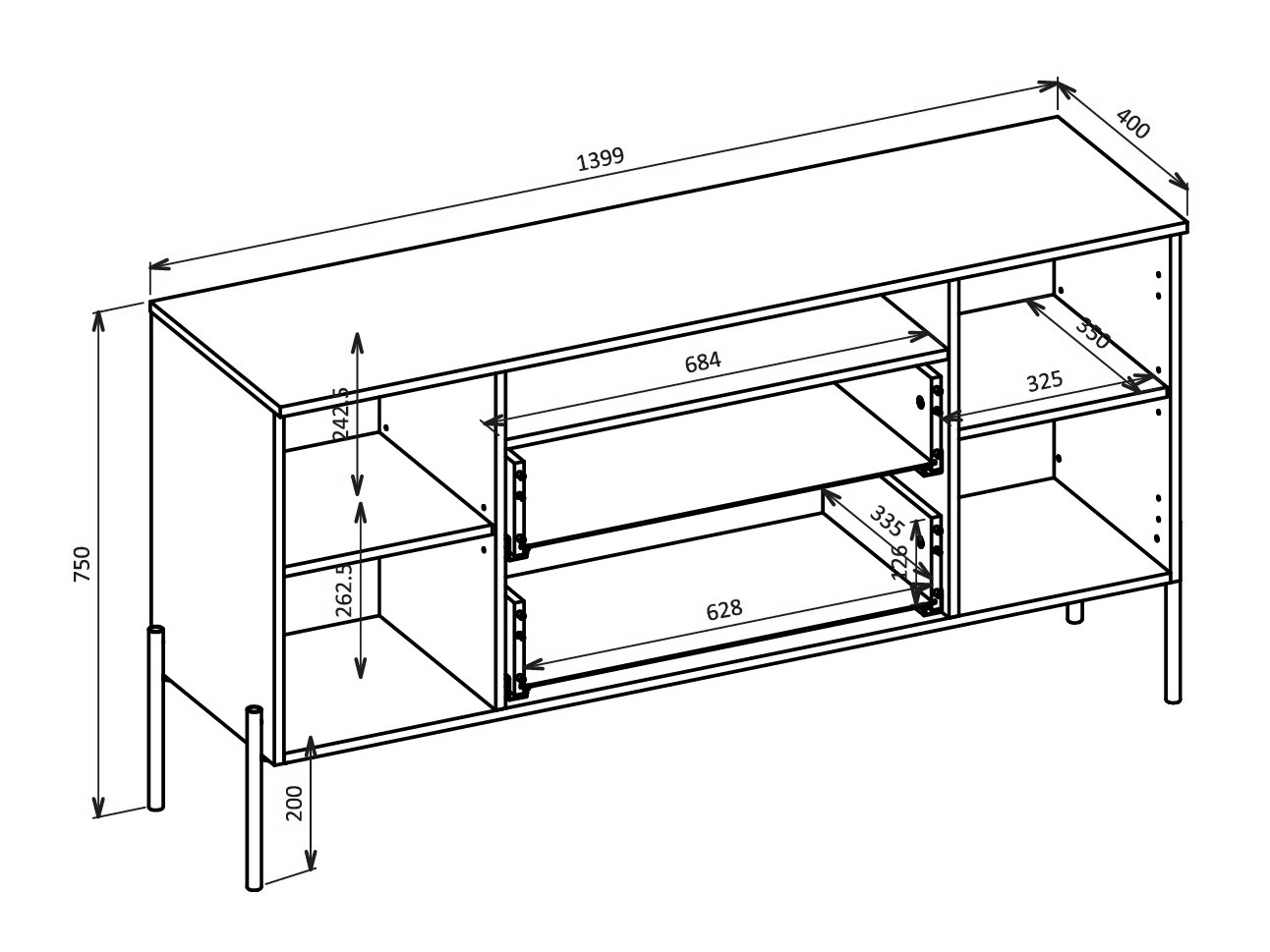 Komód Levtenu 114 (Kasmír)