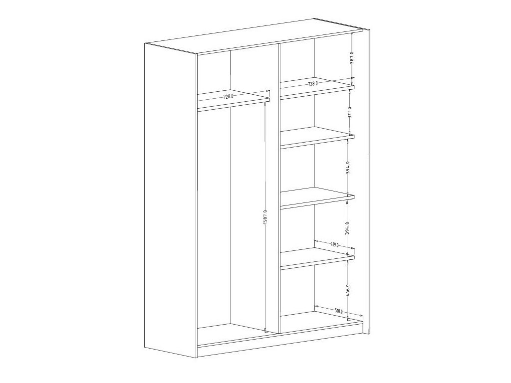 Gardróbszekrény Austin 371 (Bézs)