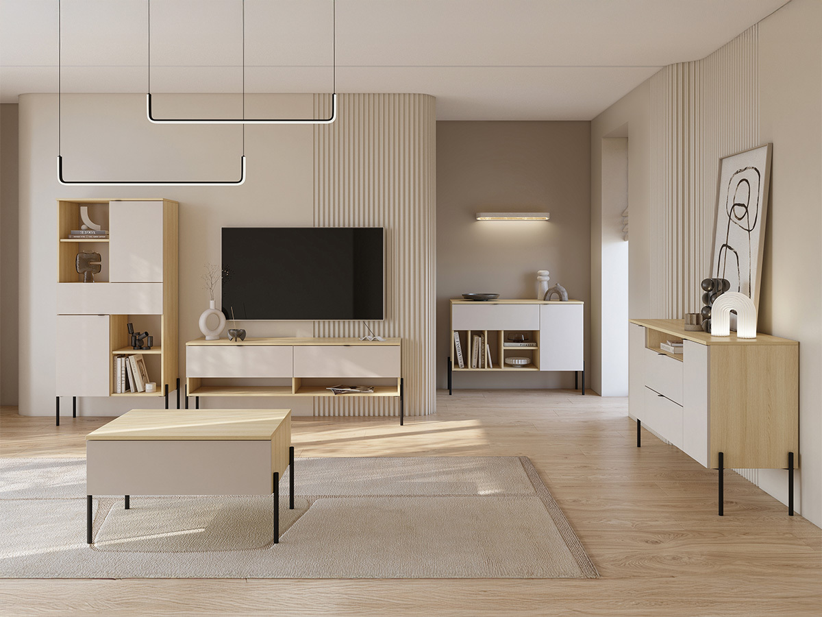 Nappali szett Levtenu 118 (Tölgy + Kasmír)