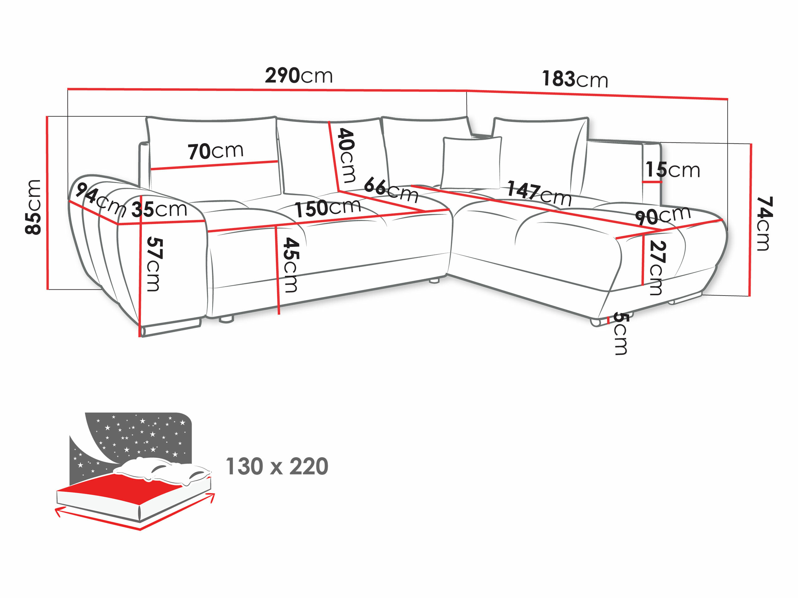 Sarokkanapé Camden 107 (Velo 621)
