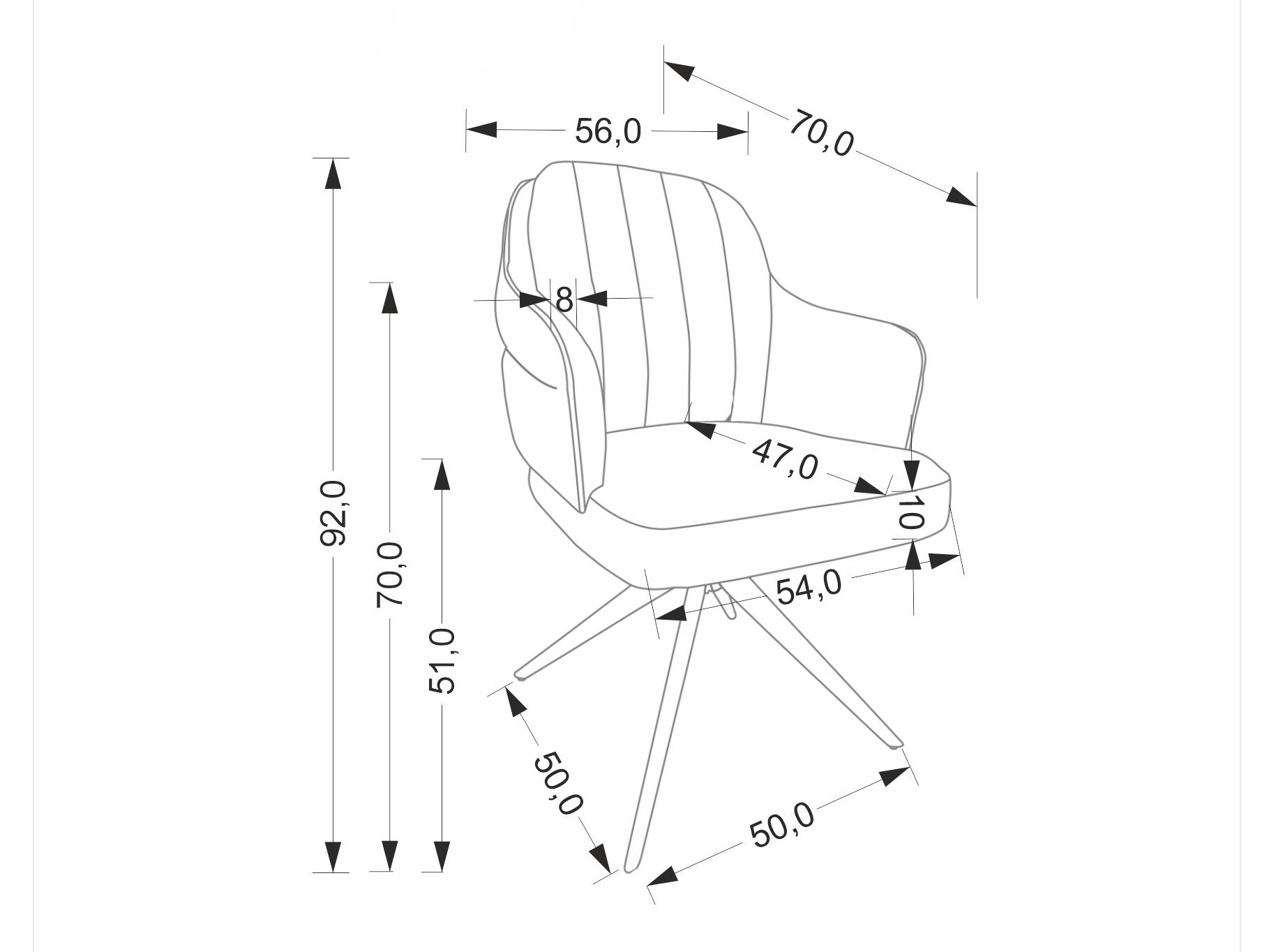 Szék Houston 2019 (Bézs)