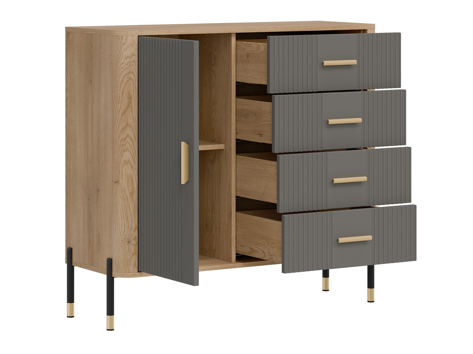 Komód Flosora 117 (Szürke)