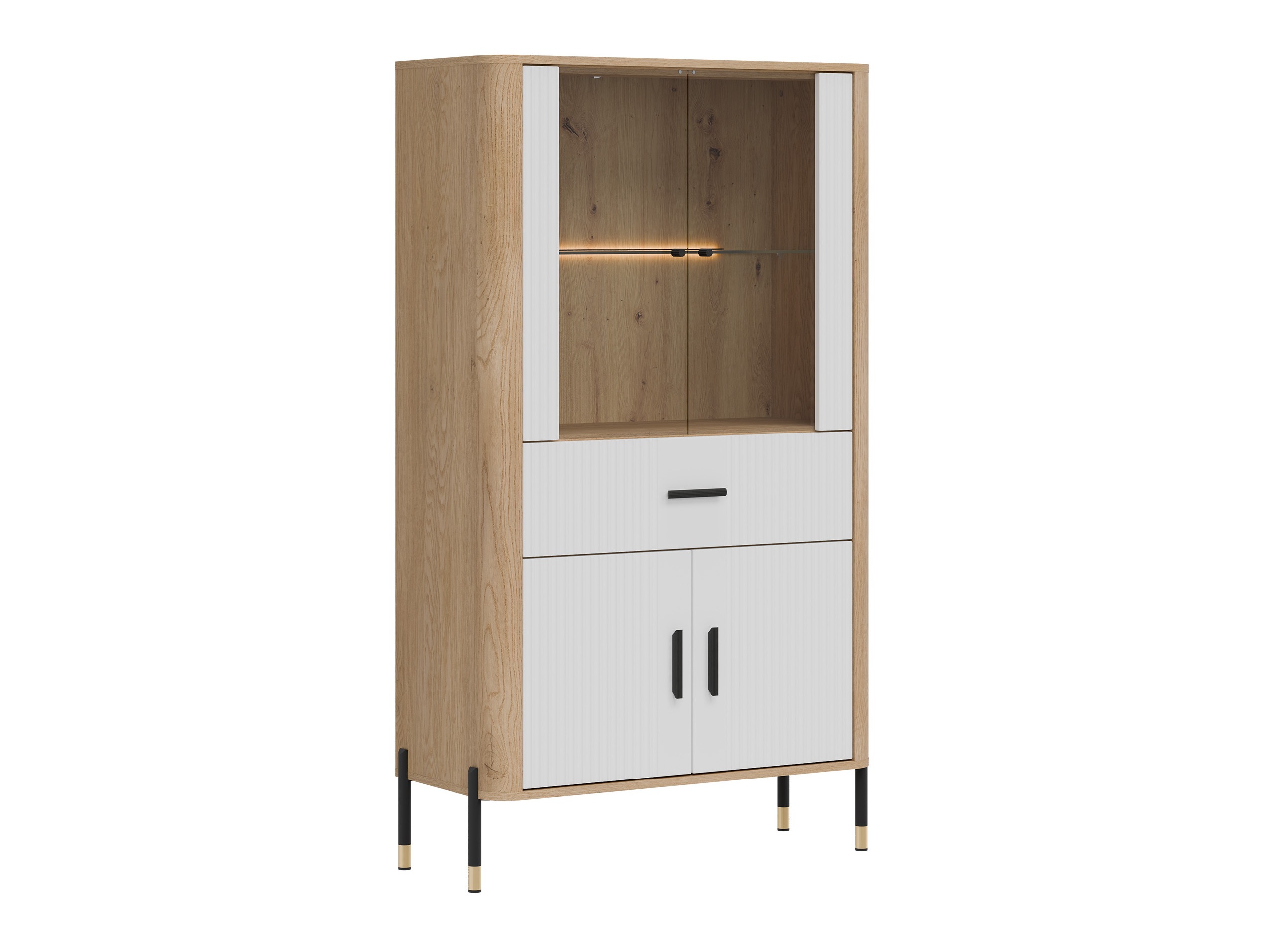 Könyvespolc Flosora 125 (Fehér)