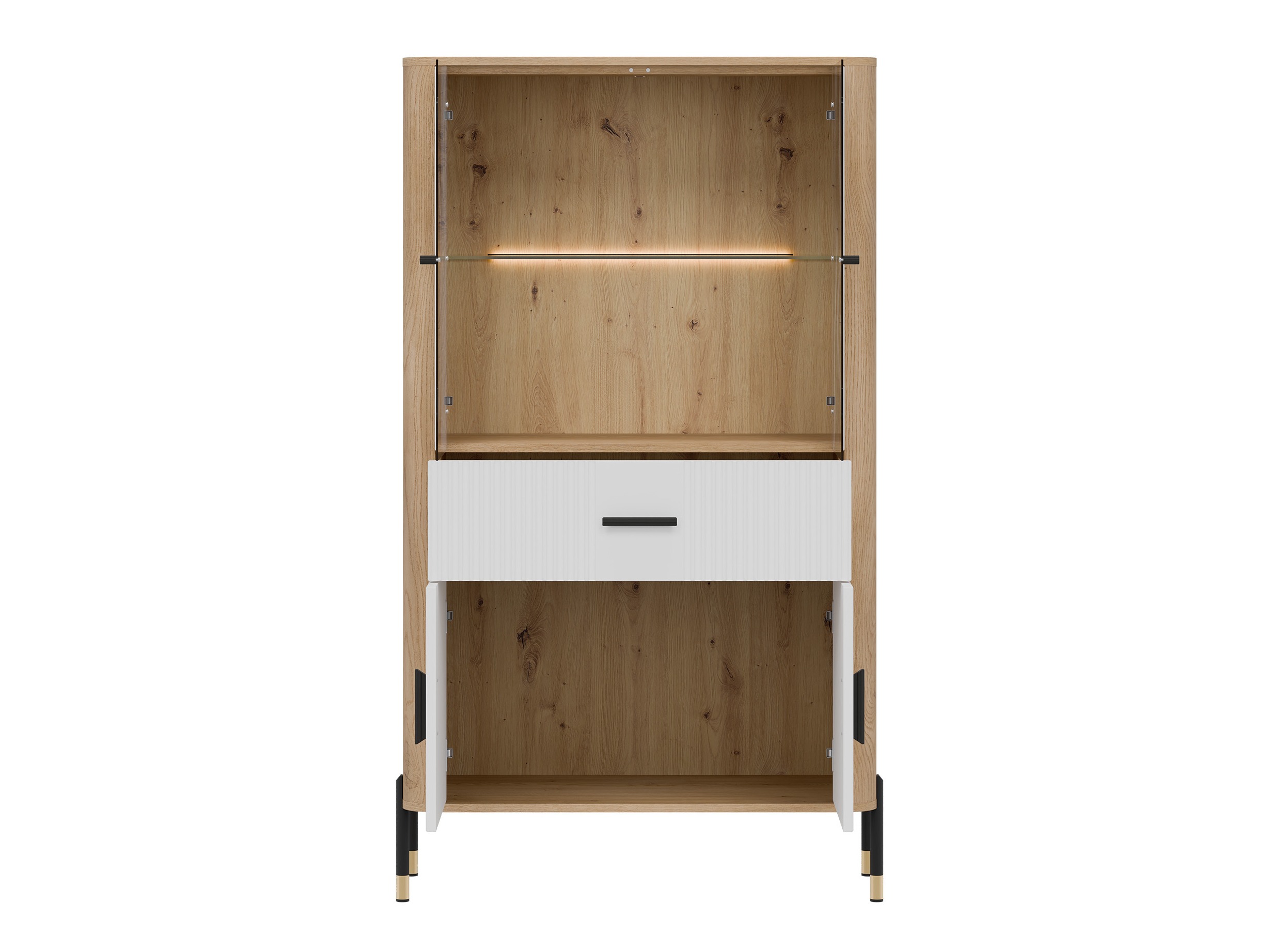 Könyvespolc Flosora 125 (Fehér)