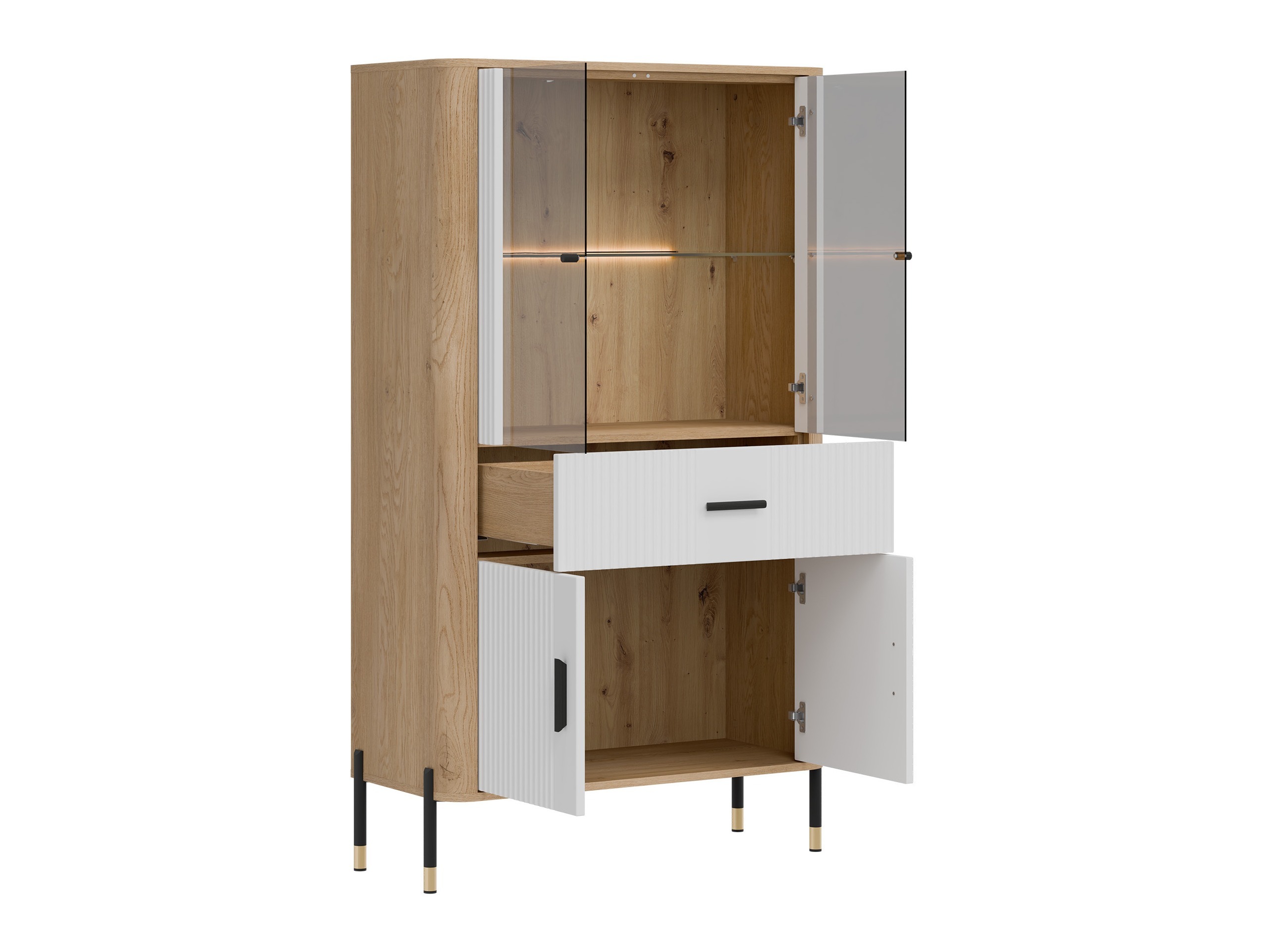 Könyvespolc Flosora 125 (Fehér)