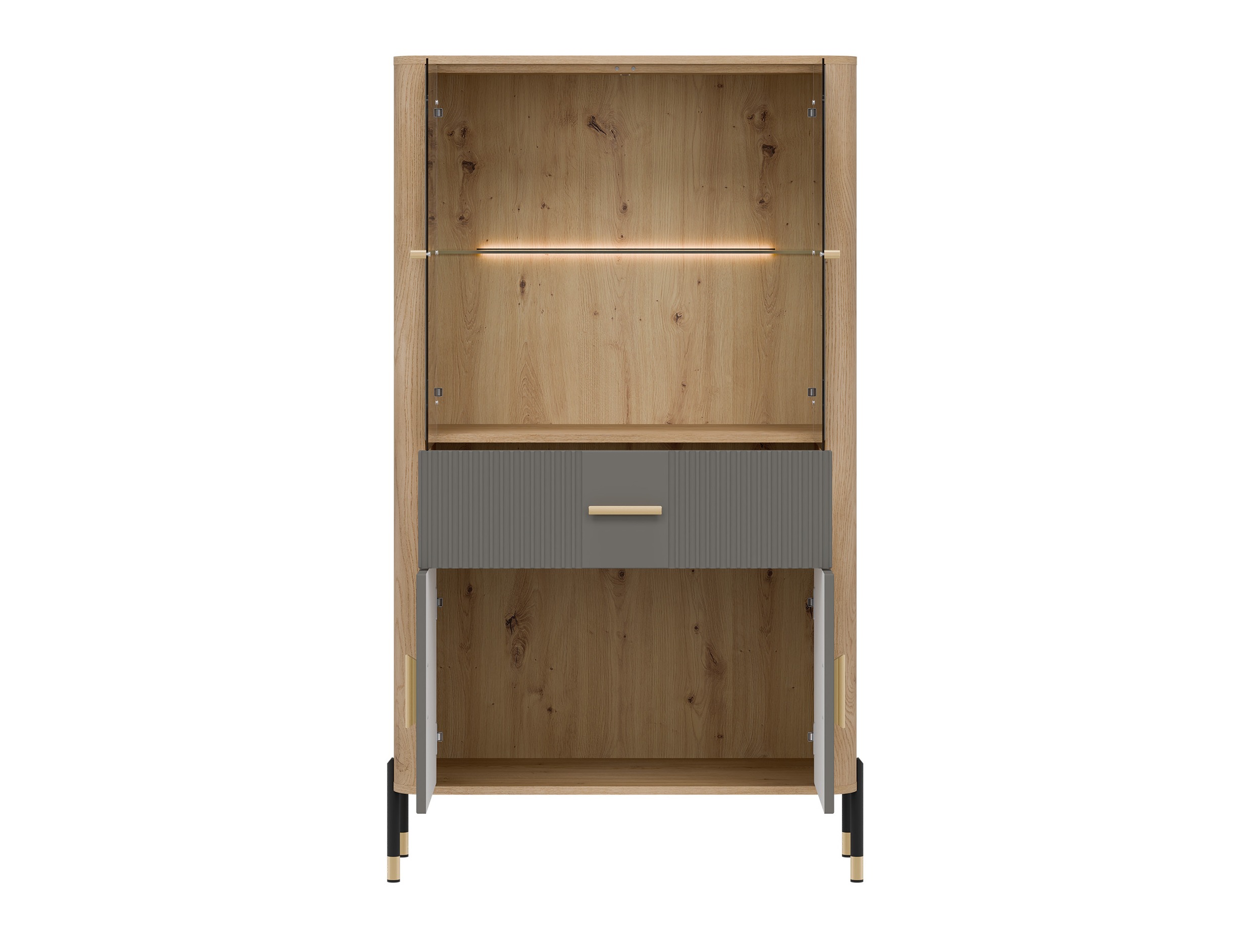 Könyvespolc Flosora 125 (Szürke)