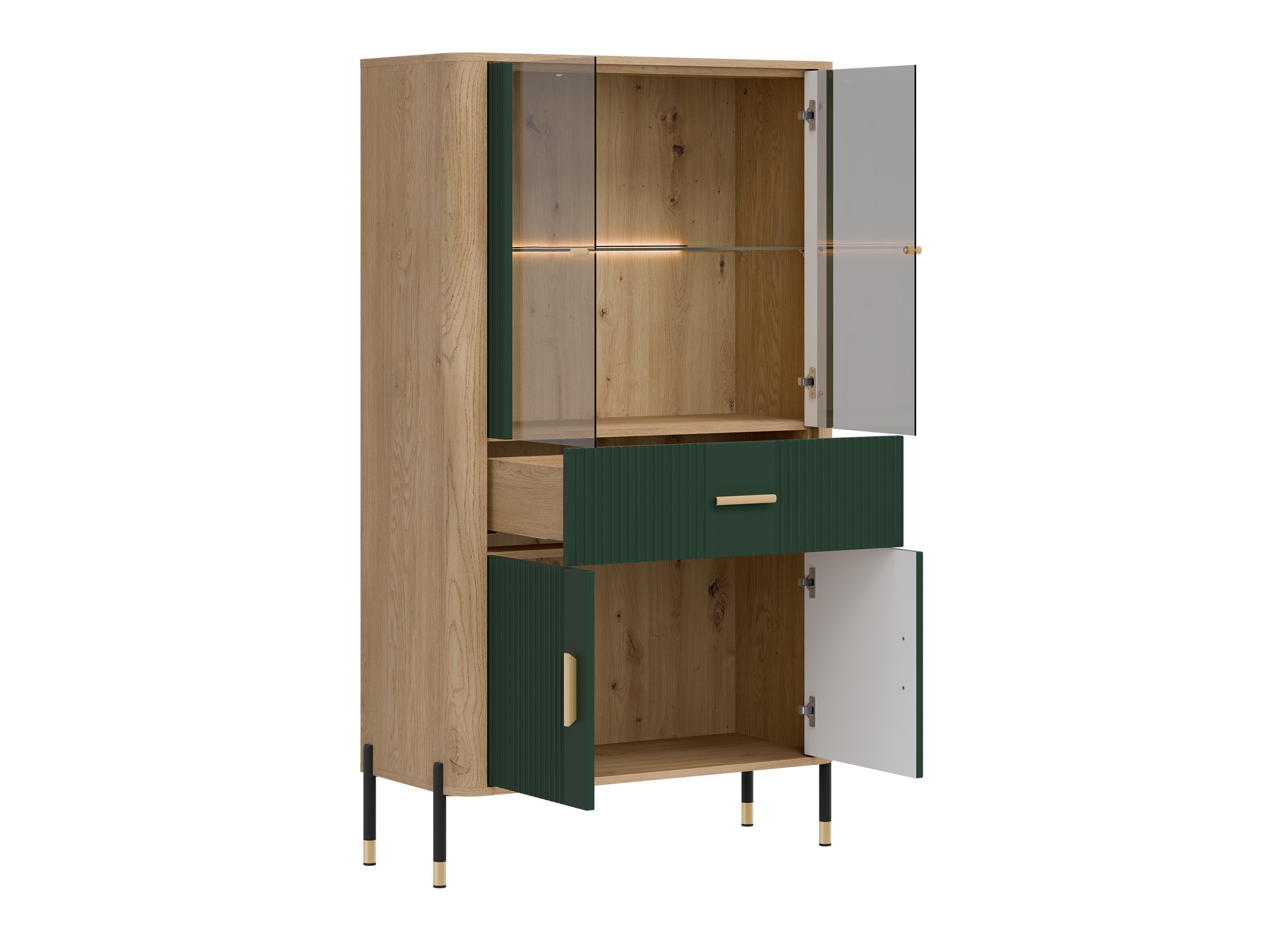 Könyvespolc Flosora 125 (Zöld)