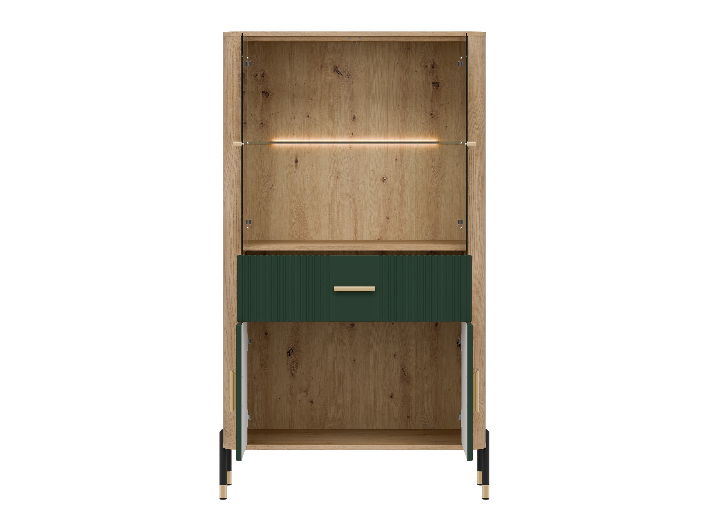 Könyvespolc Flosora 125 (Zöld)