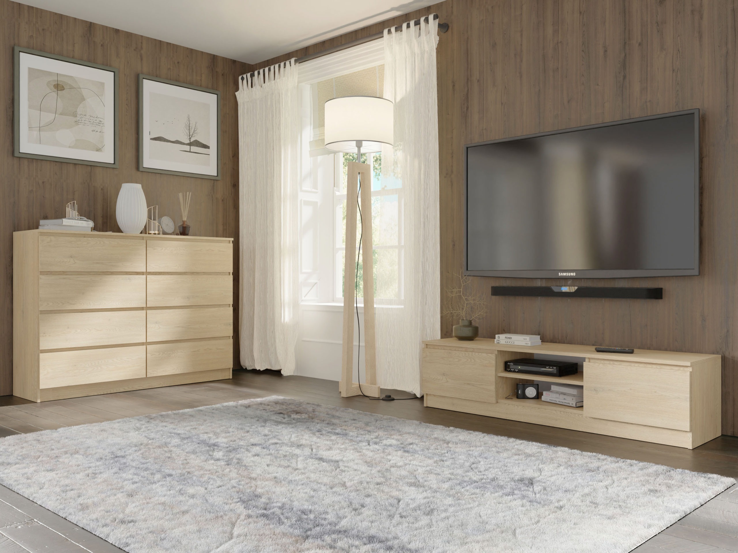 TV-állvány Buffalo 198 (Tölgy)