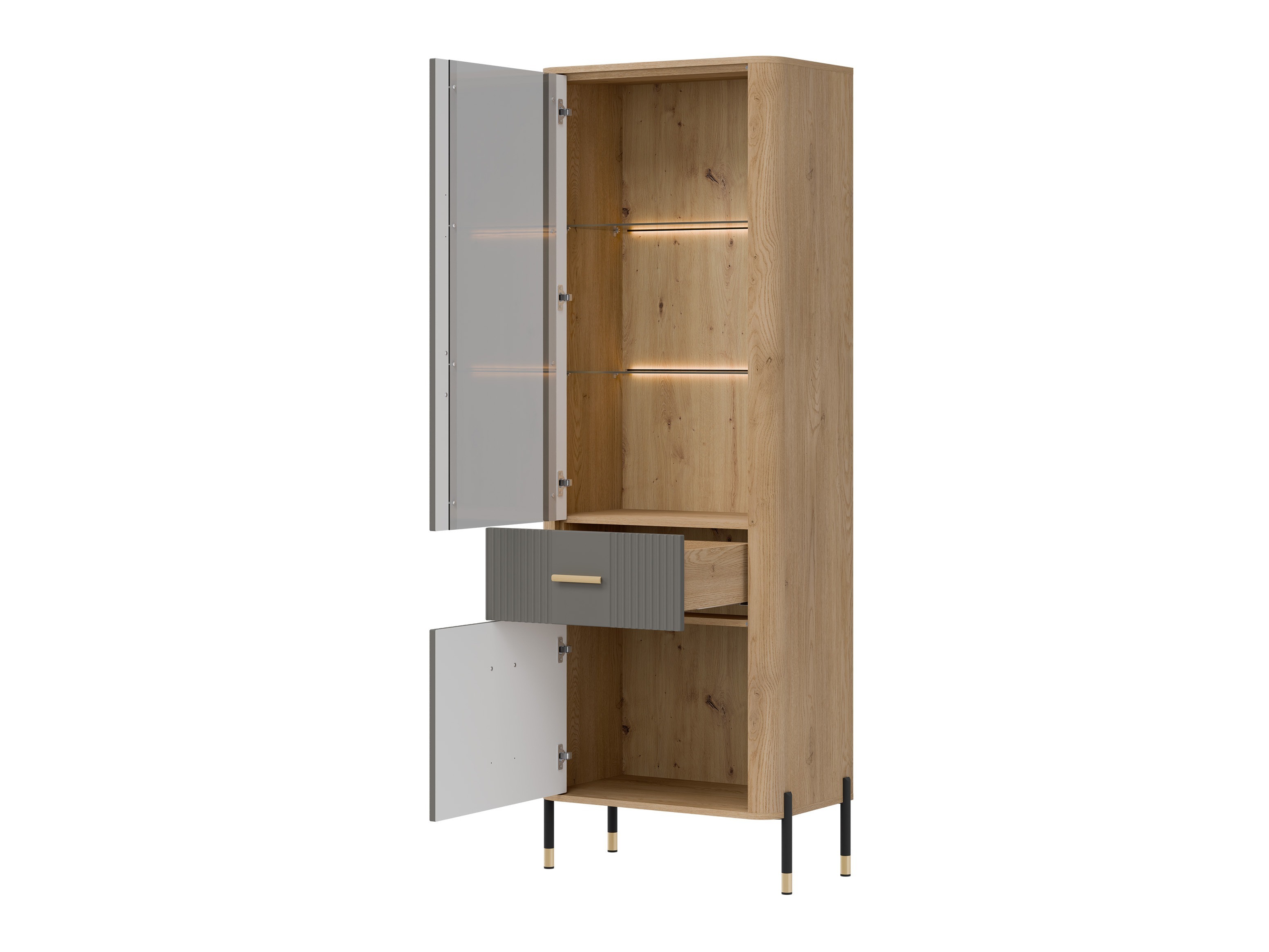 Könyvespolc Flosora 127 (Szürke)