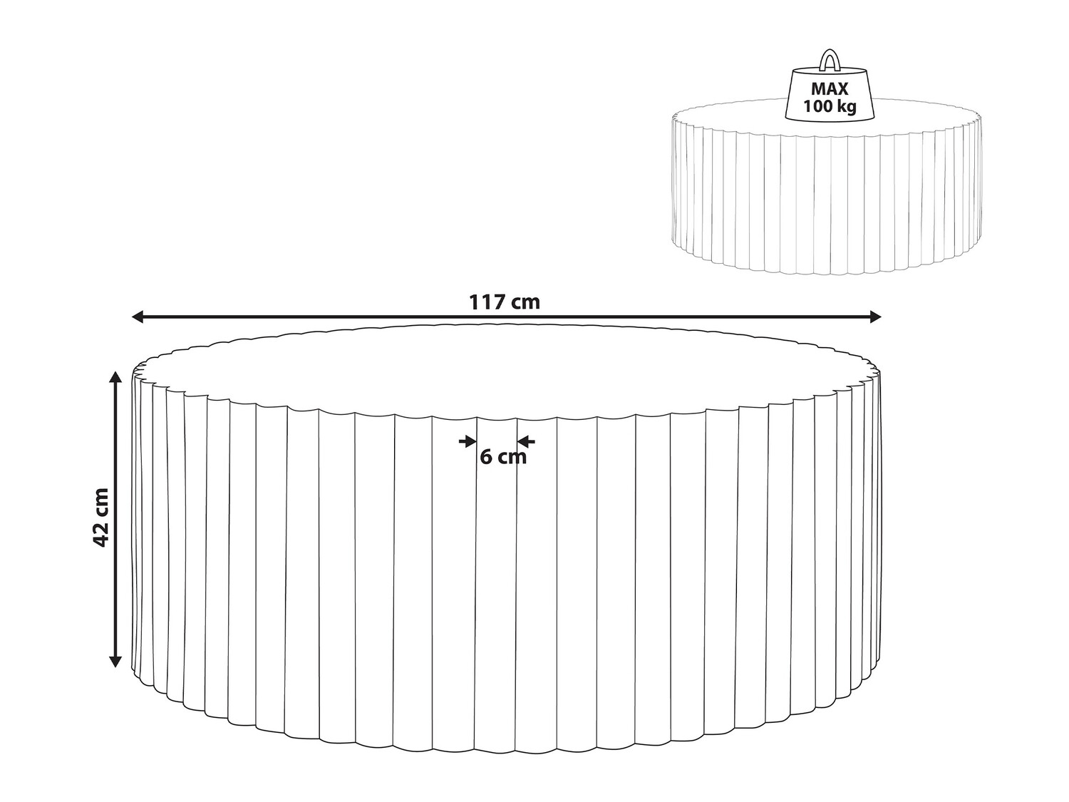 Dohányzóasztal SH9838 kisebb sérüléssel